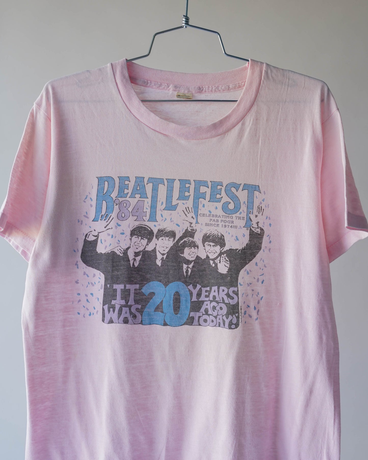 80's Pink Beatlefest Band Tee - Large