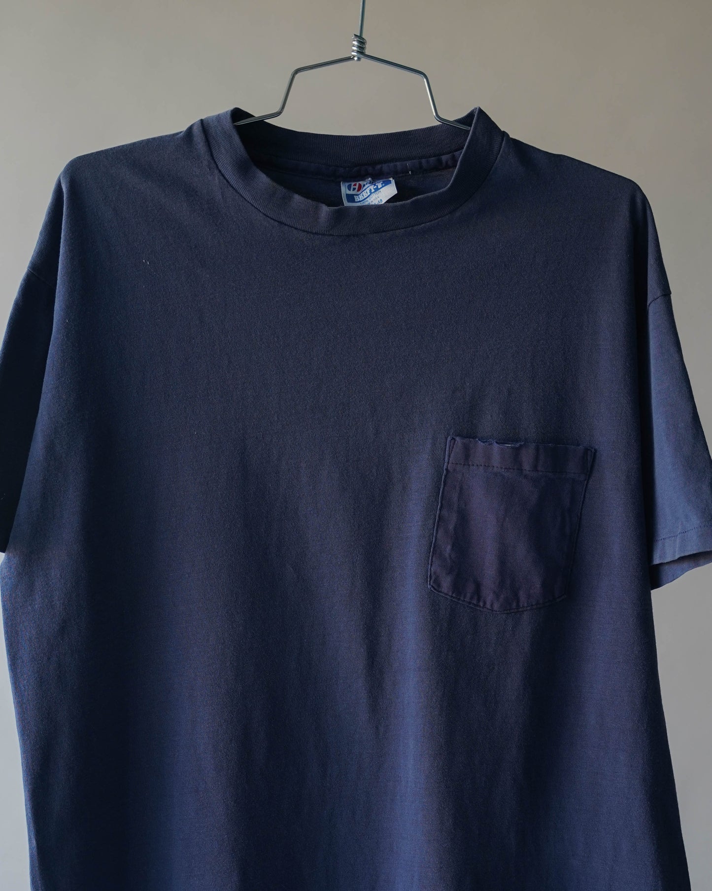 80's Navy Blue Pocket Tee - XL