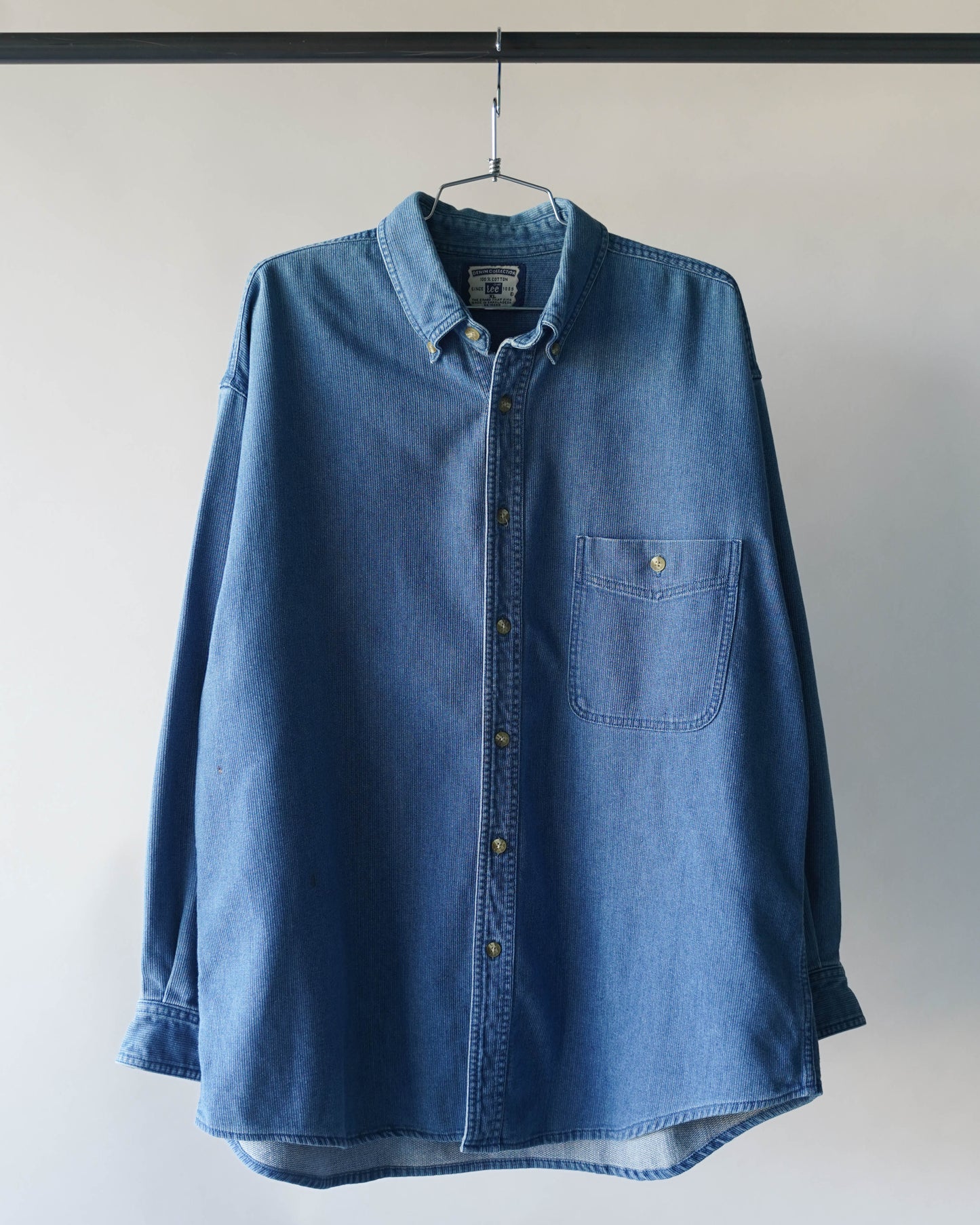 90's Lee Blue Cotton Shirt - XXL