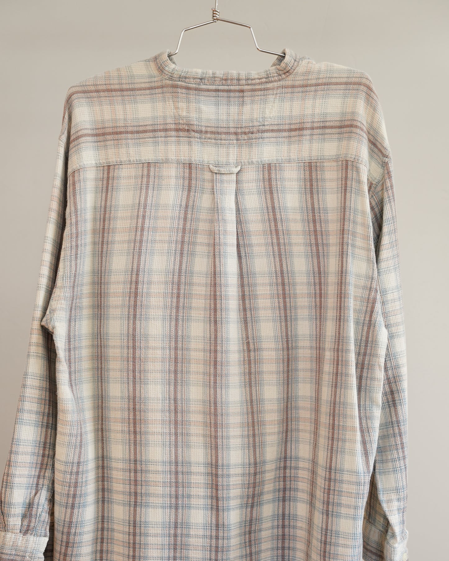 90's Cream Collarless Flannel - XL