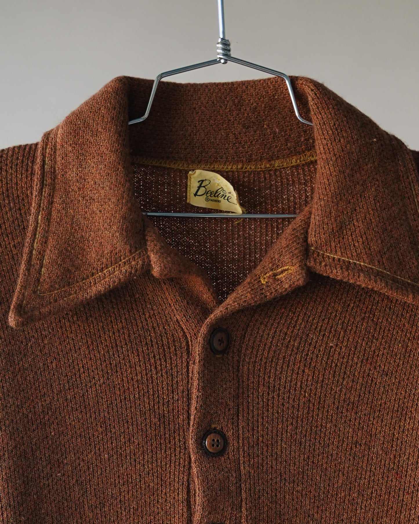 70's Wool Polo Shirt - Medium