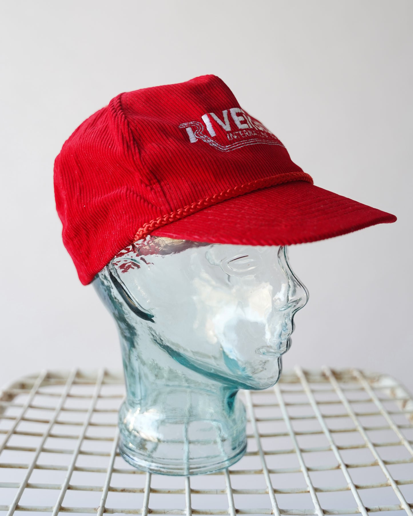80's Red Riverside Corduroy Hat
