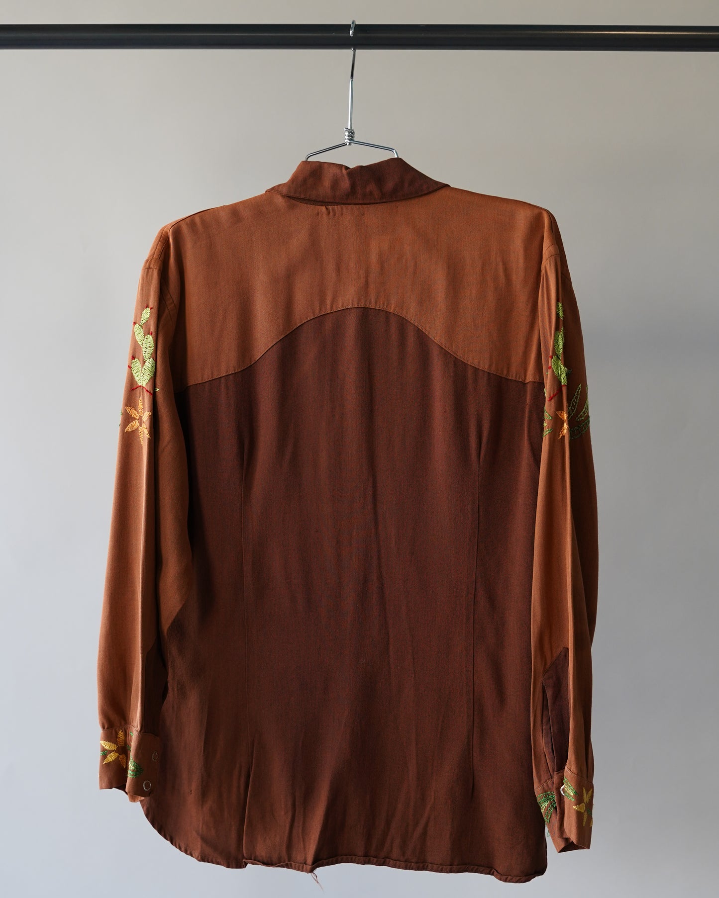 50s Rayon / Gaberdine Western Shit - Medium