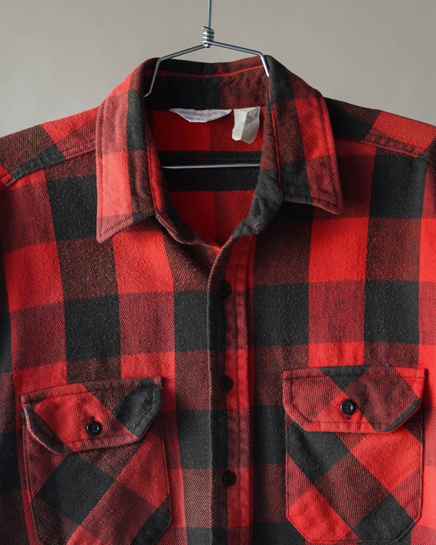 80's Frostproof Red Plaid Flannel - XL