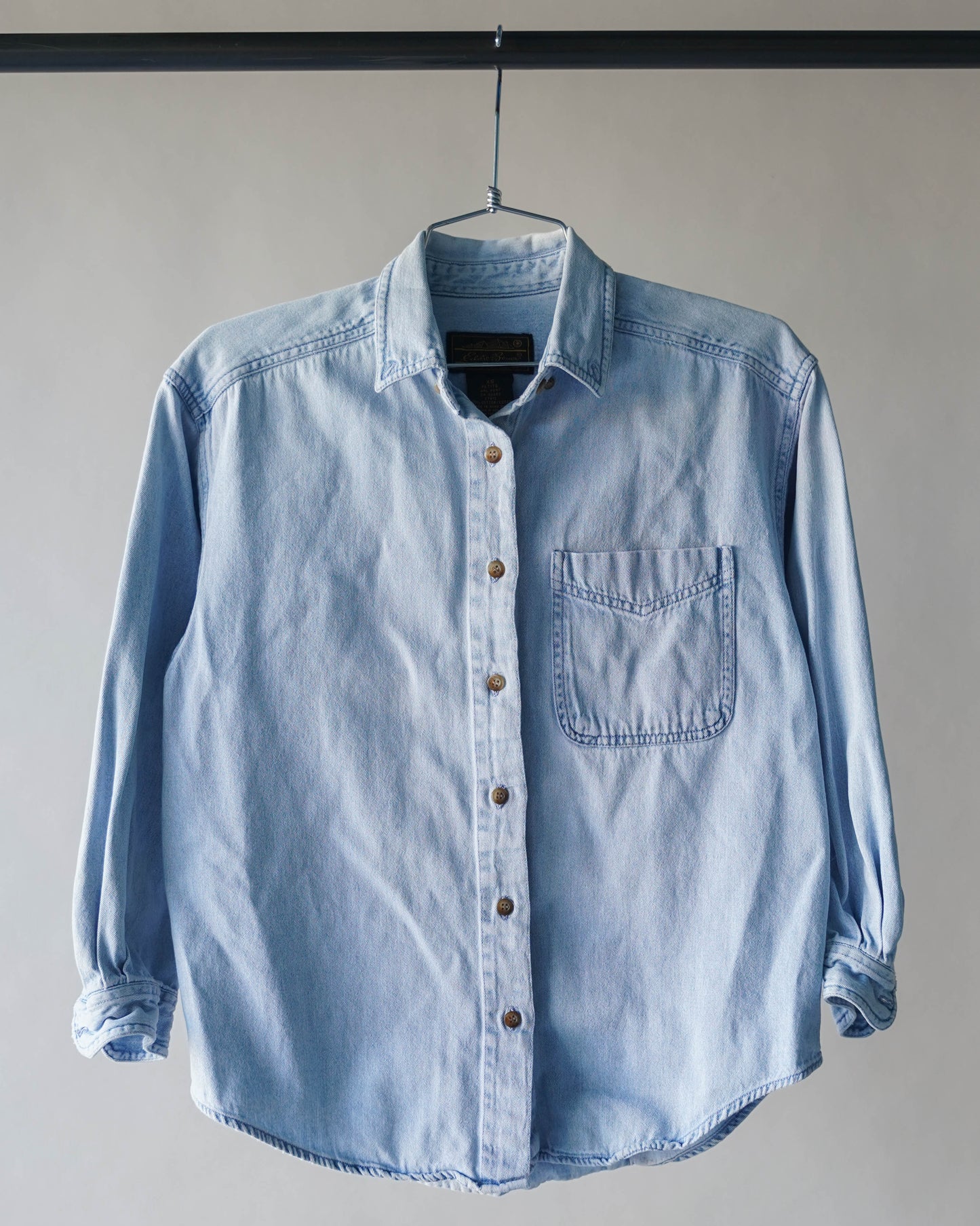 80's Petite Eddie Bauer Denim Shirt - XS