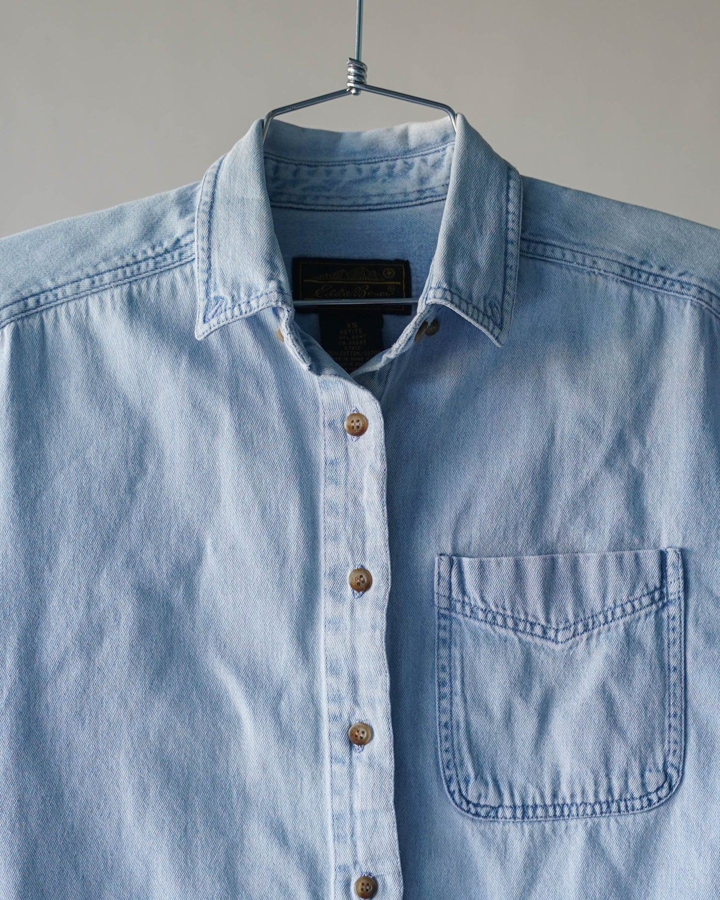 80's Petite Eddie Bauer Denim Shirt - XS