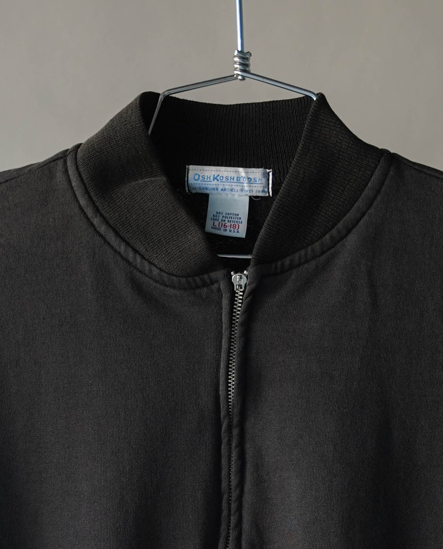 80's OshKosh Two-Toned Zip-Up Sweatshirt - Medium (as is)