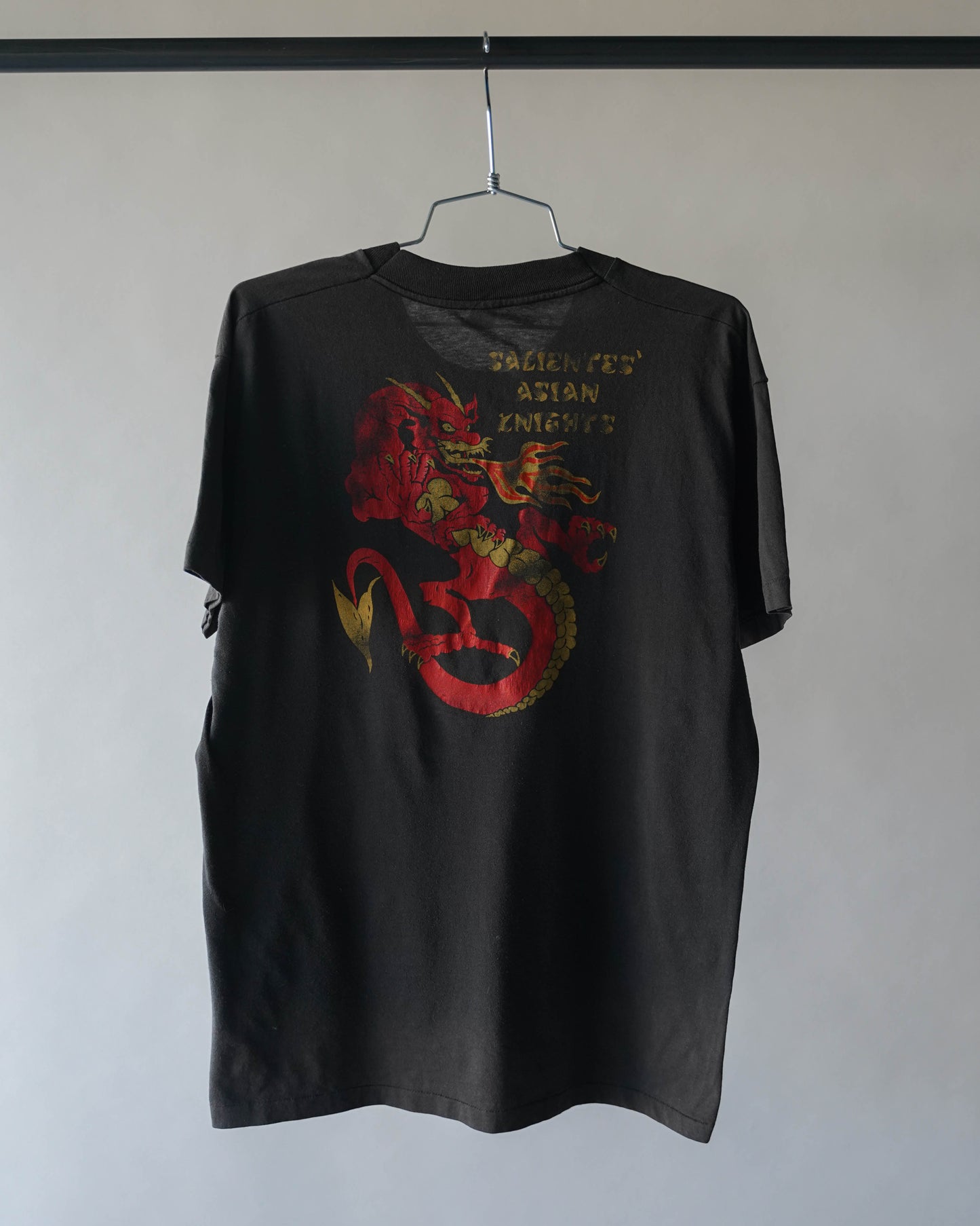 80's Black Chinese Dragon Tee - Large