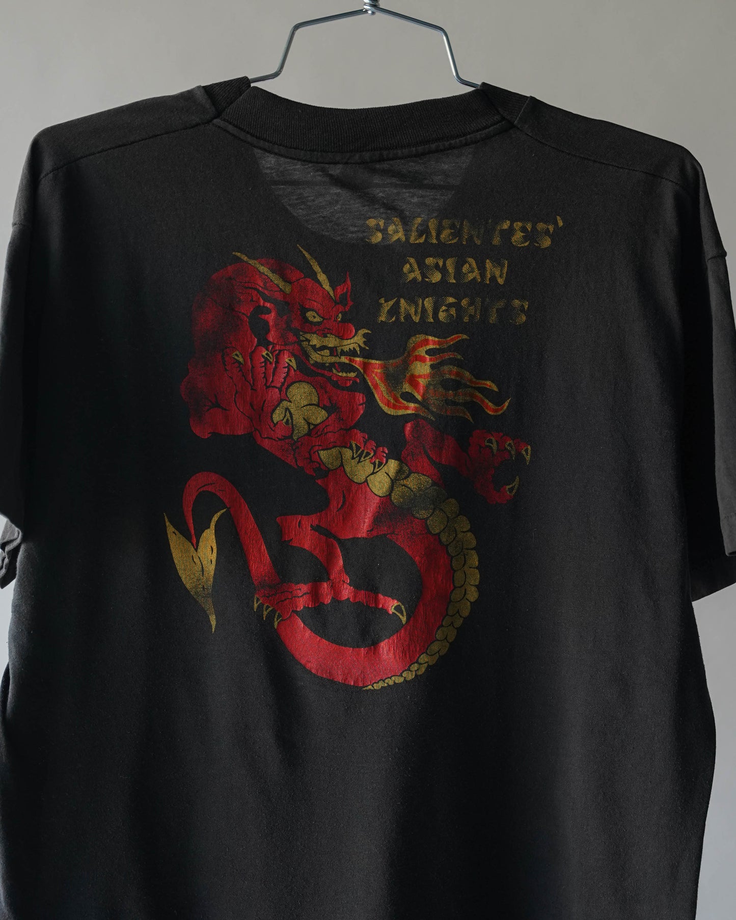 80's Black Chinese Dragon Tee - Large