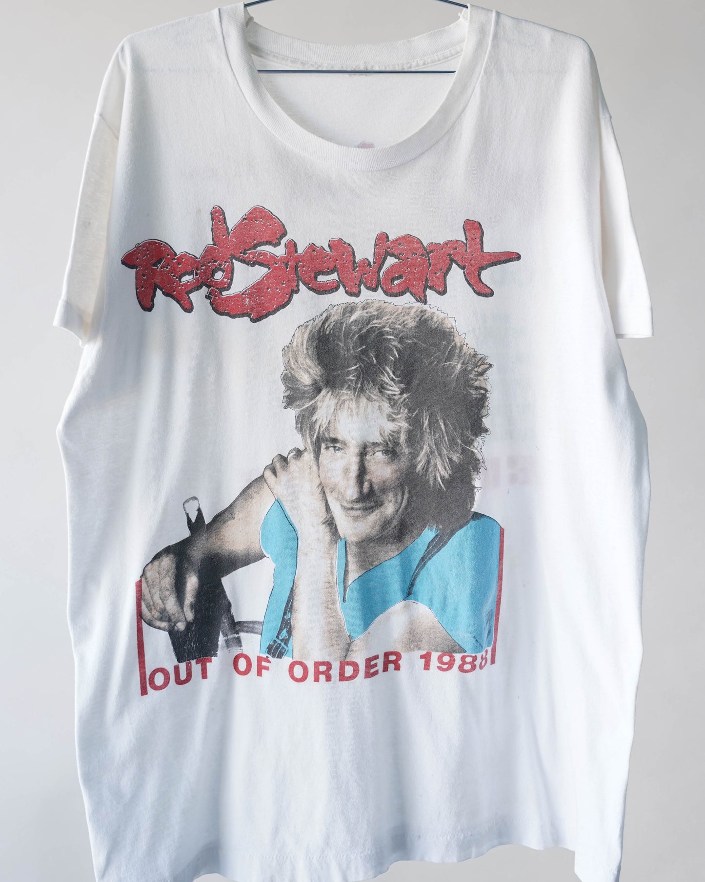 80's Rod Stewart Out of Order Tour Tee - Large