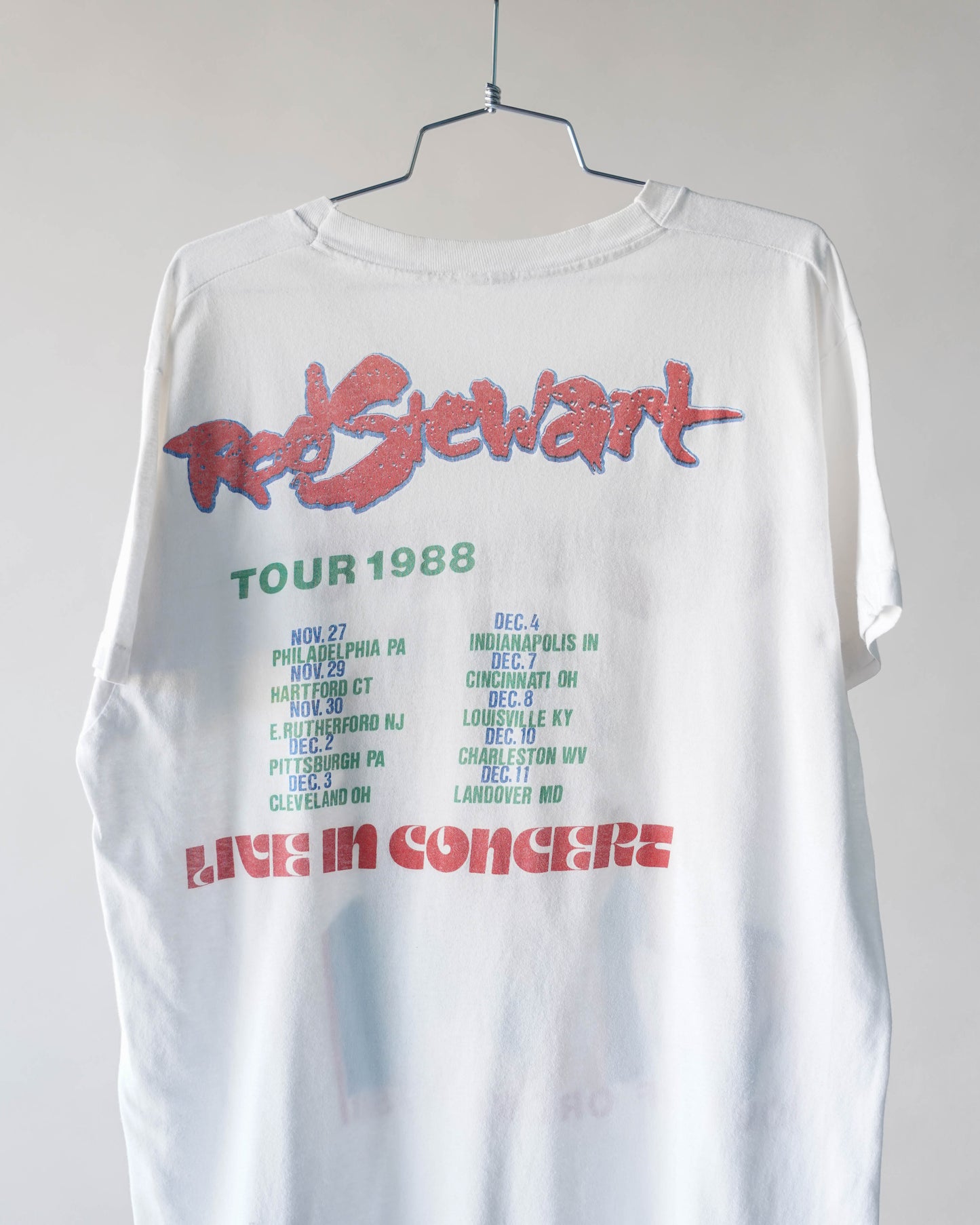 80's Rod Stewart Out of Order Tour Tee - Large
