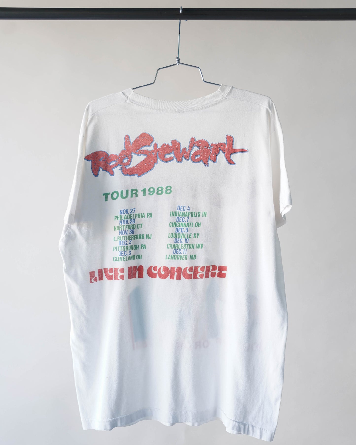 80's Rod Stewart Out of Order Tour Tee - Large