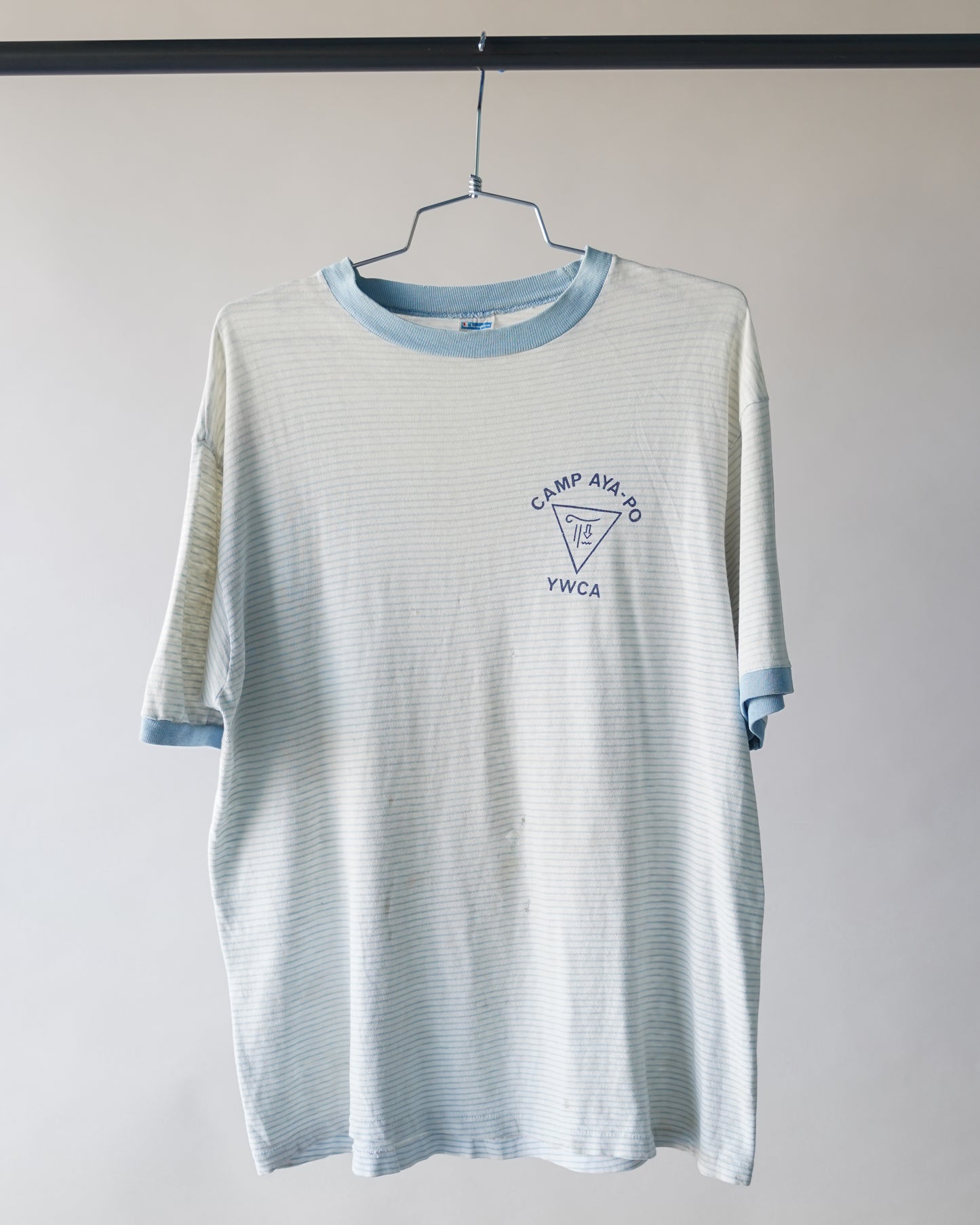 80's Champion Blue Bar Camp Tee - Large
