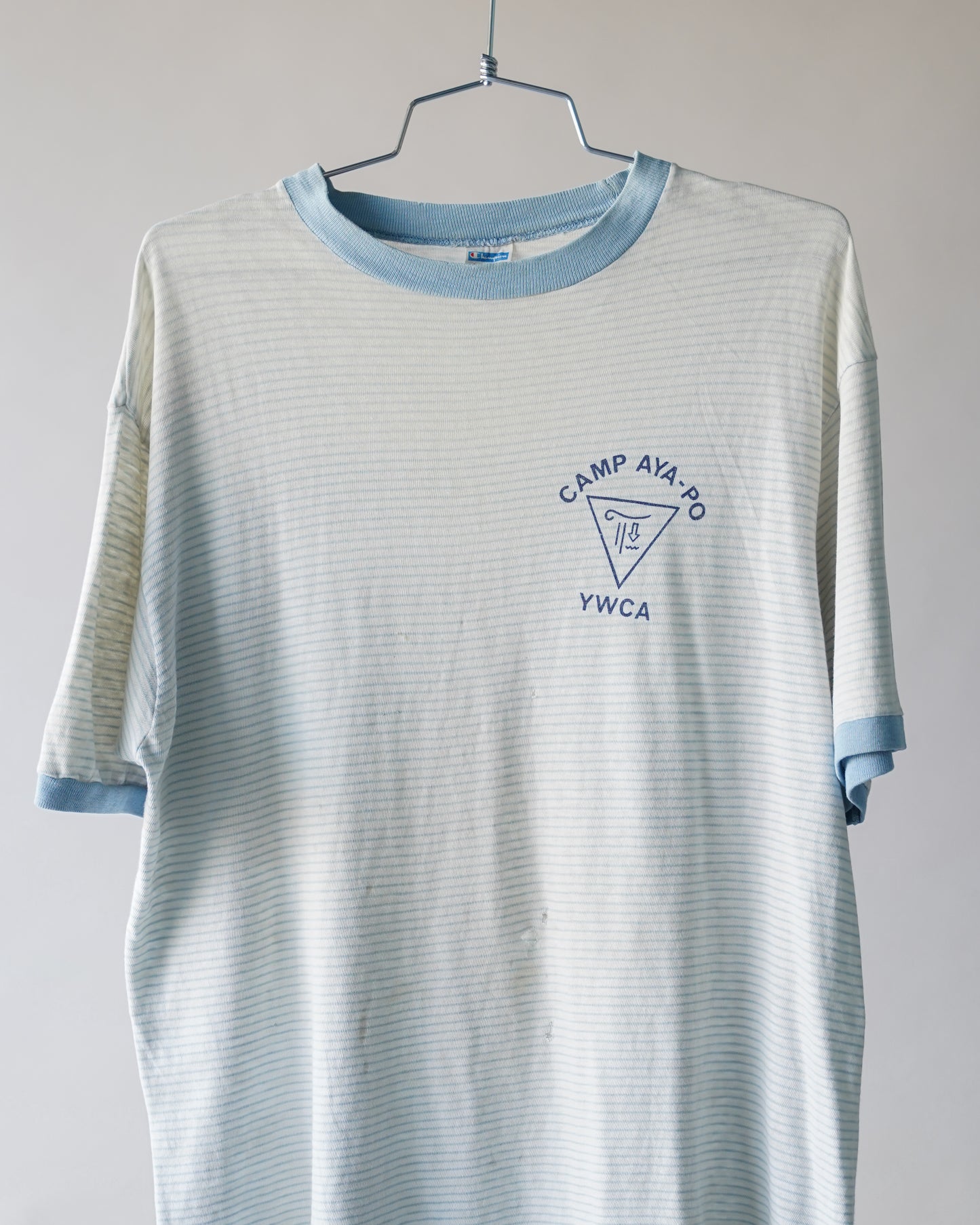80's Champion Blue Bar Camp Tee - Large