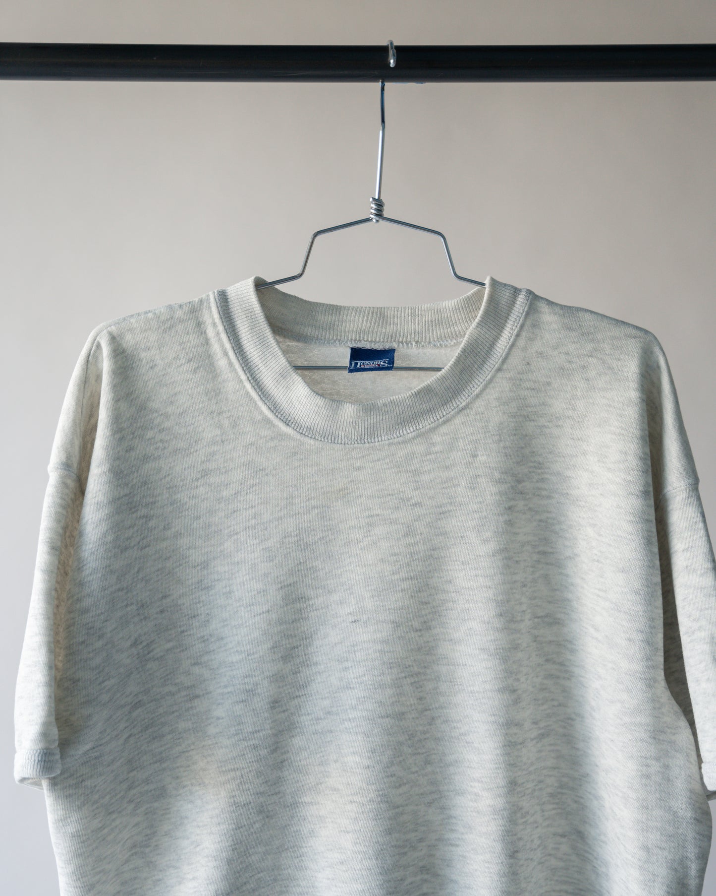 80's Light Gray Short sleeve Sweatshirt - Large