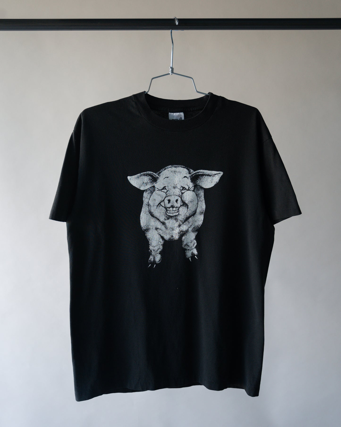 90's Black Pig Tee - Large