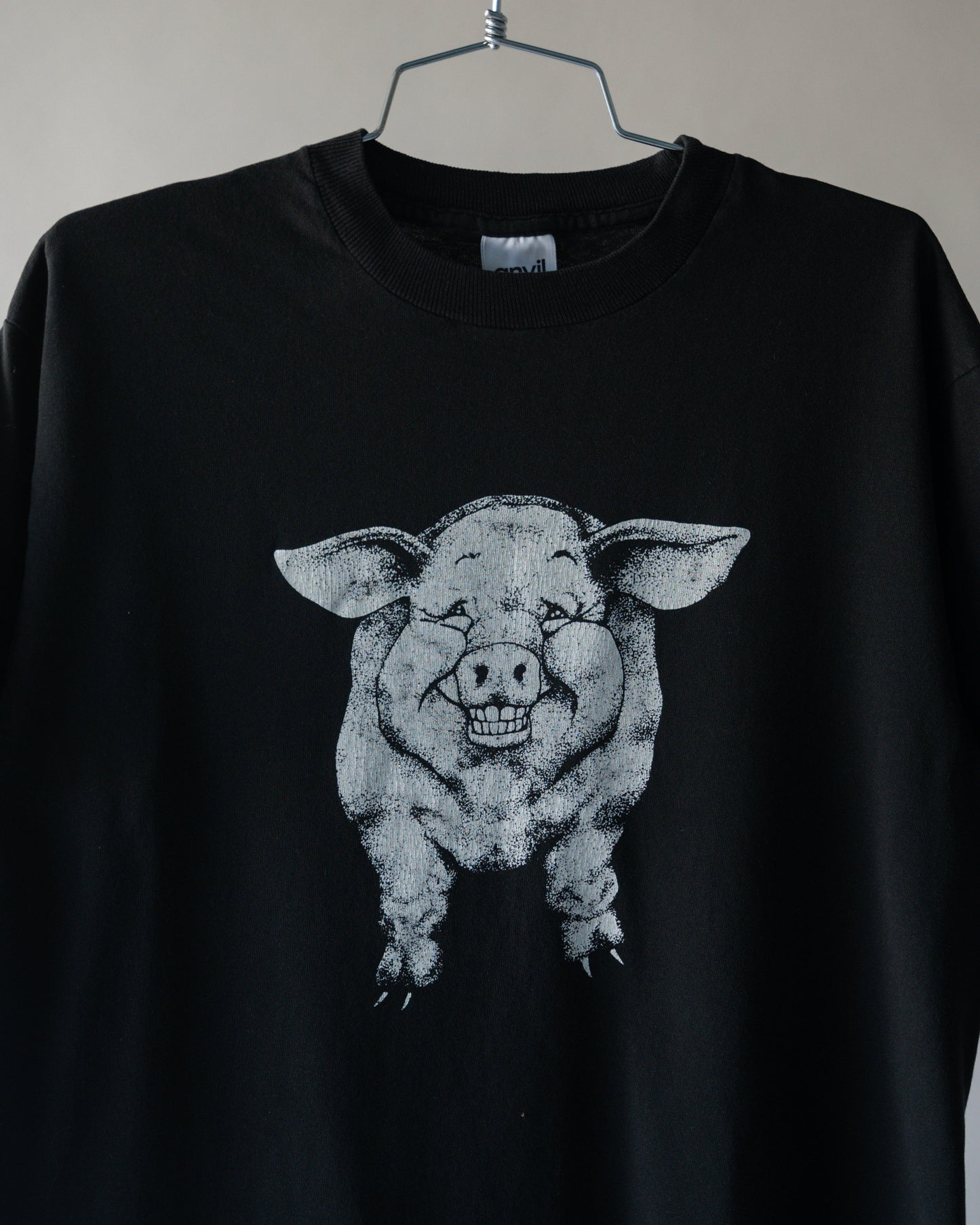 90's Black Pig Tee - Large