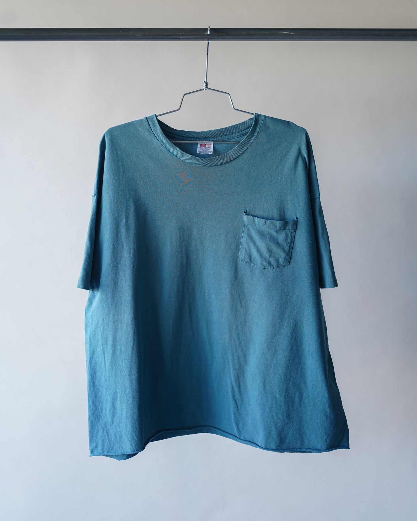 90's Faded Blue Pocket Tee - XL