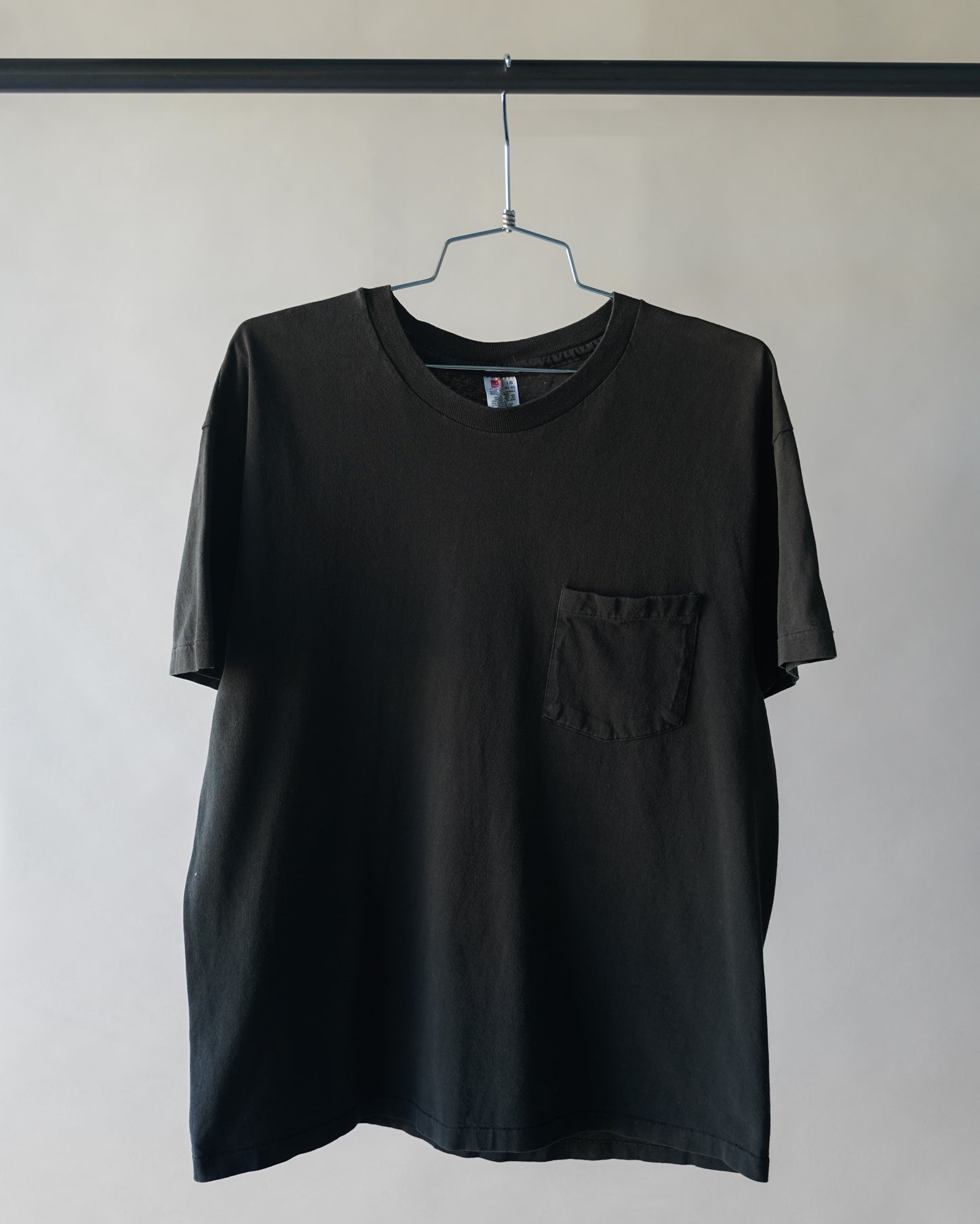 90's Hanes Black Pocket Tee - Large