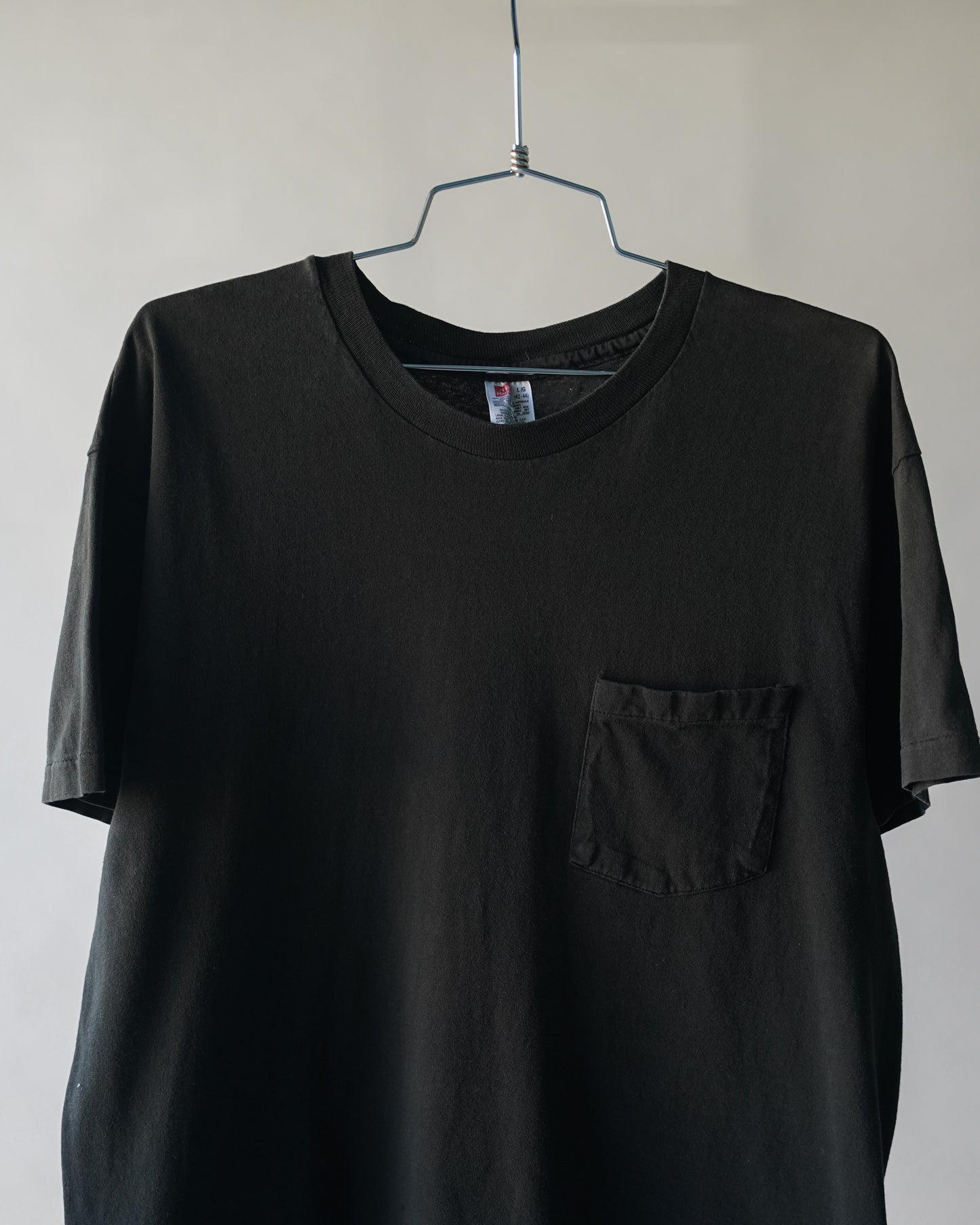 90's Hanes Black Pocket Tee - Large