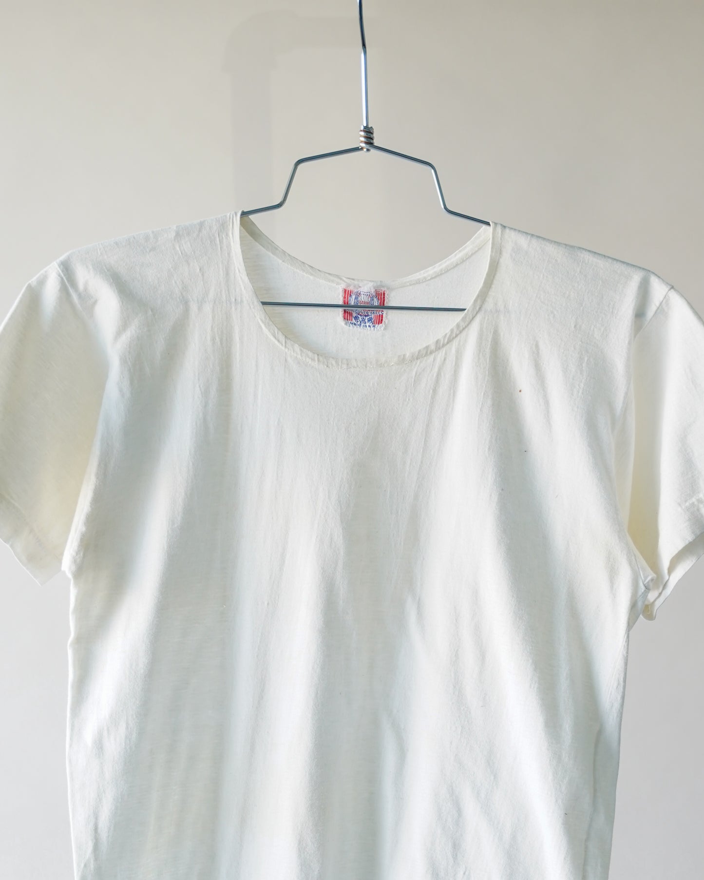 60's White Blank Tee - Medium