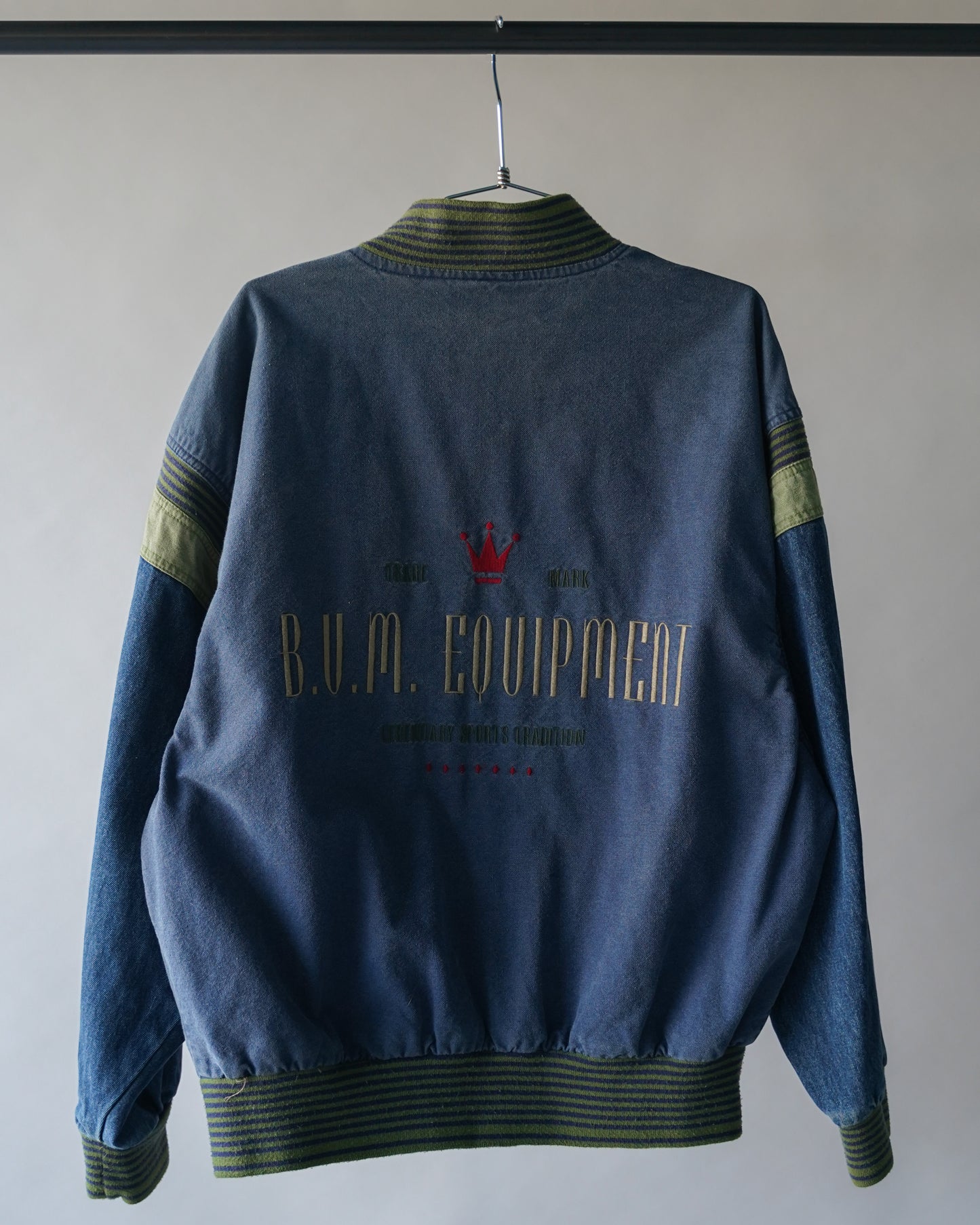 90's BUM Equipment Varsity Denim Jacket - XL