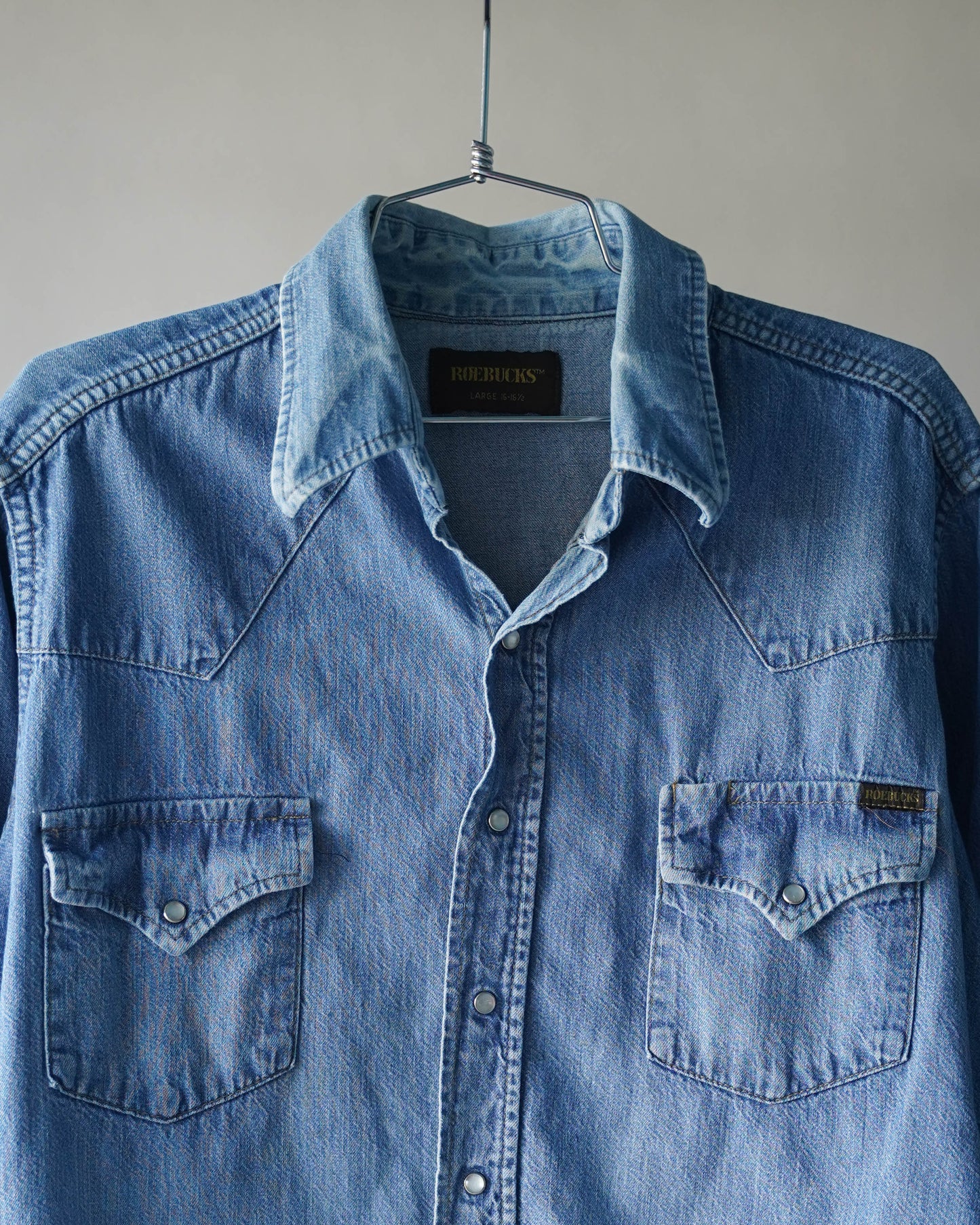70's Sears Roebucks Denim Shirt - Large