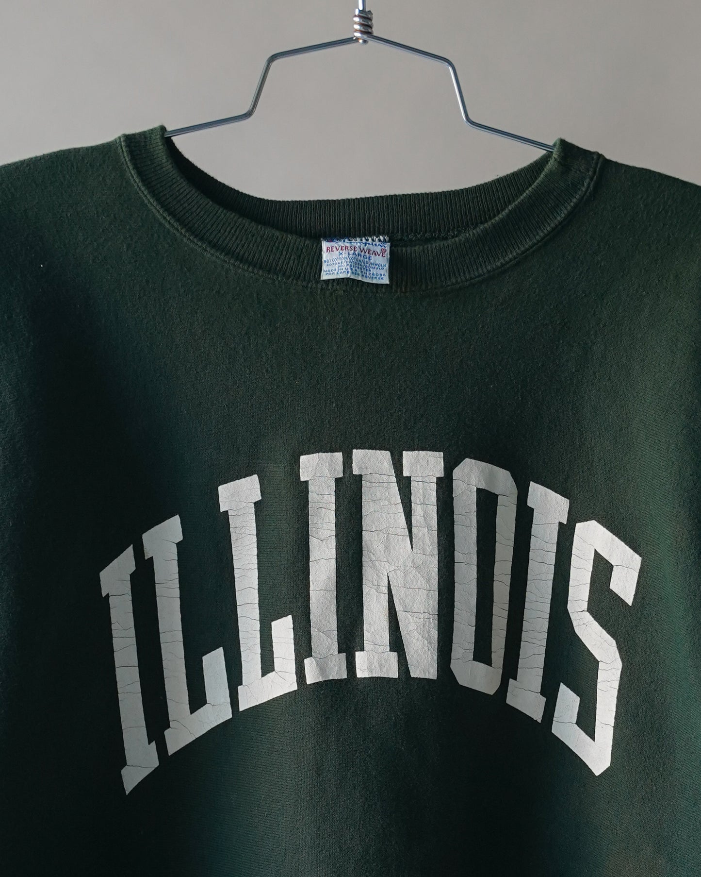90's illinois Green Champion Reverse Weave - XL