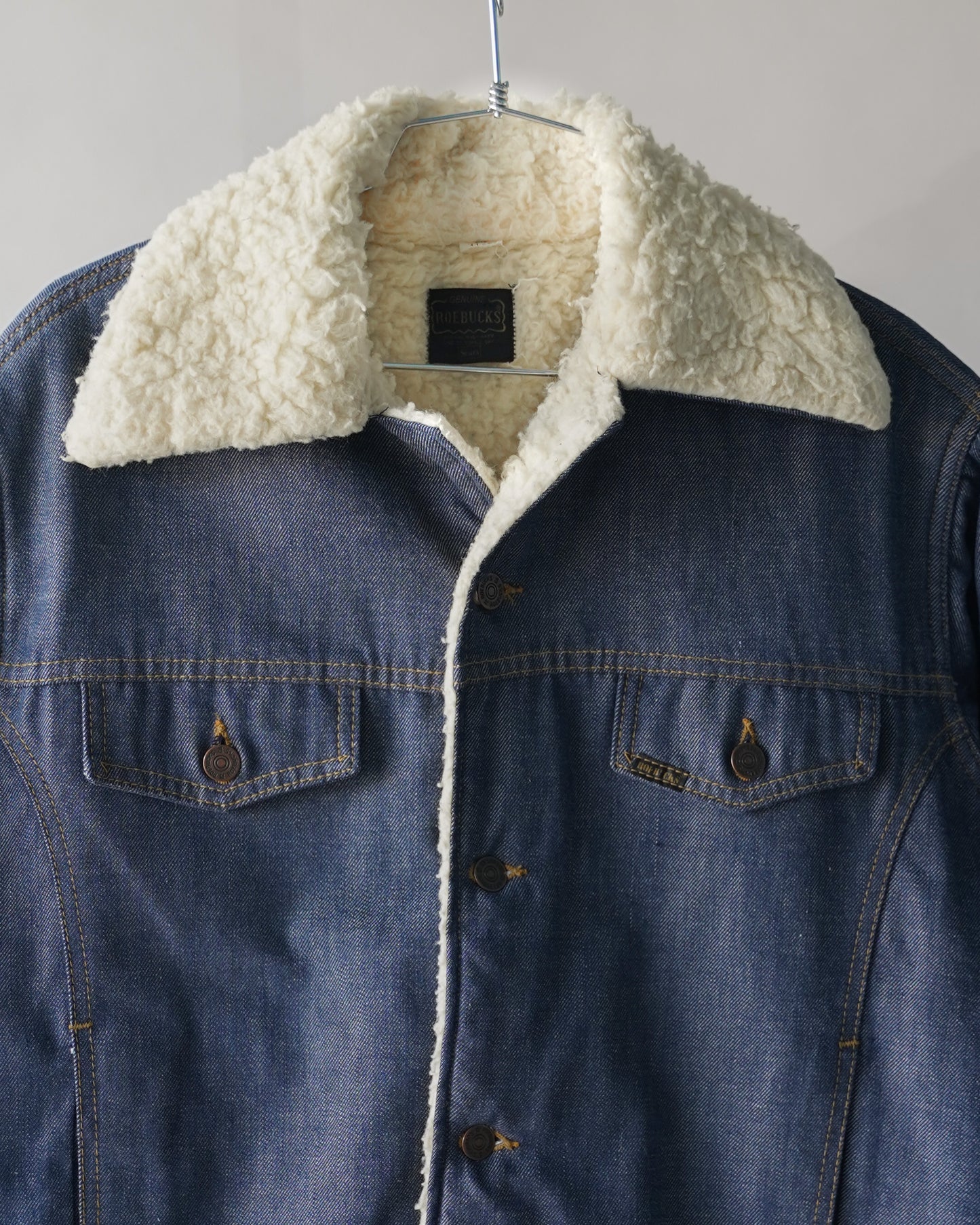70's Sears Sherpa Denim Jacket - XL