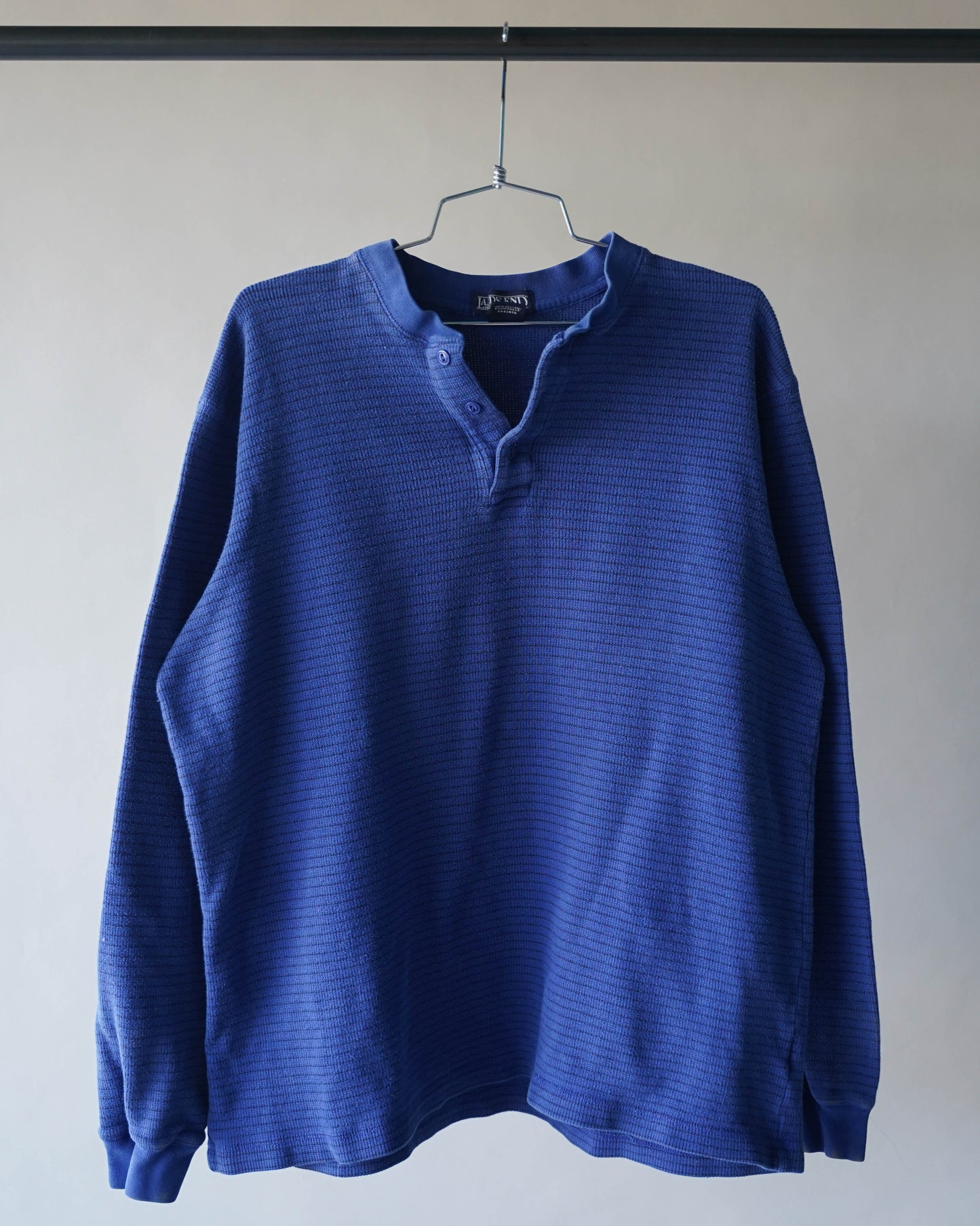 90's Lands End Henley Shirt - XL