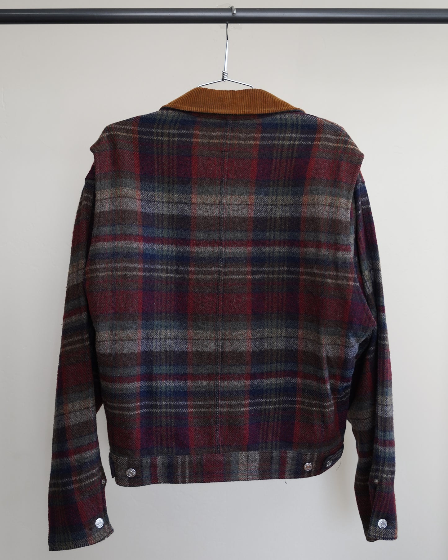 80's Polo Wool Plaid Jacket - Large