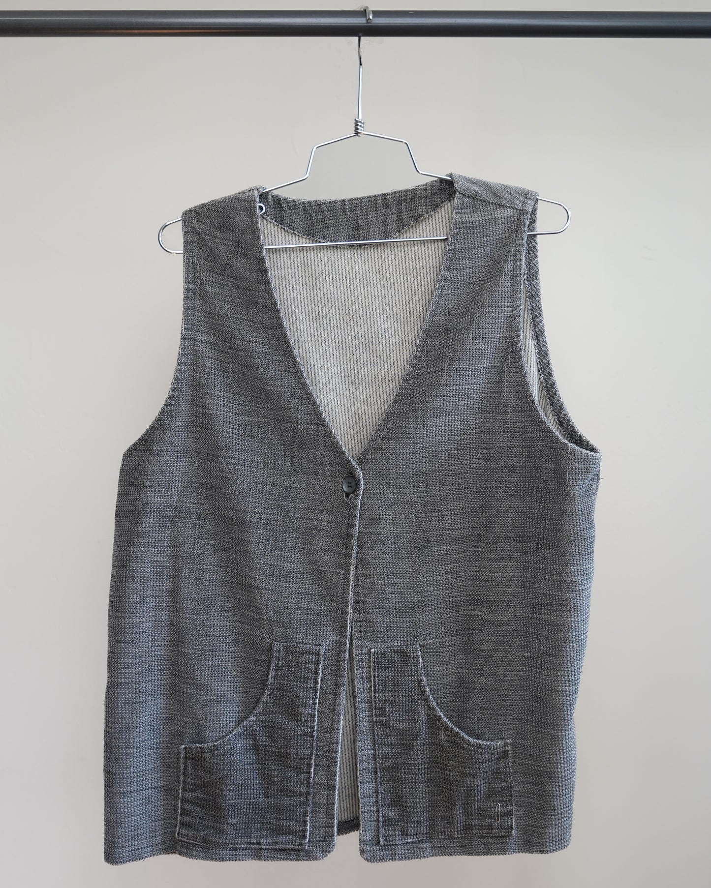 Salt & Pepper Corduroy Vest - Medium