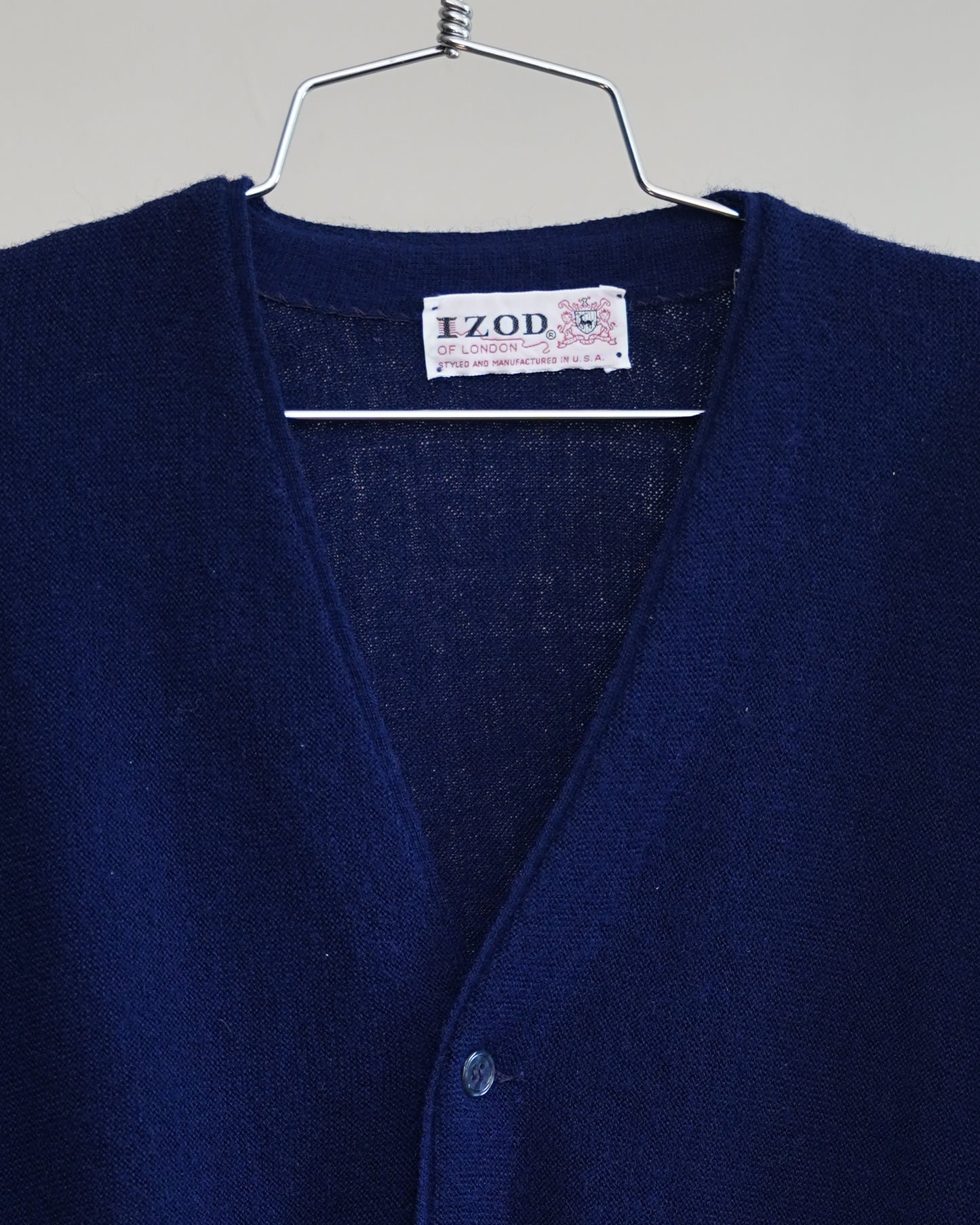 80's Izod Blue Cardigan - Large