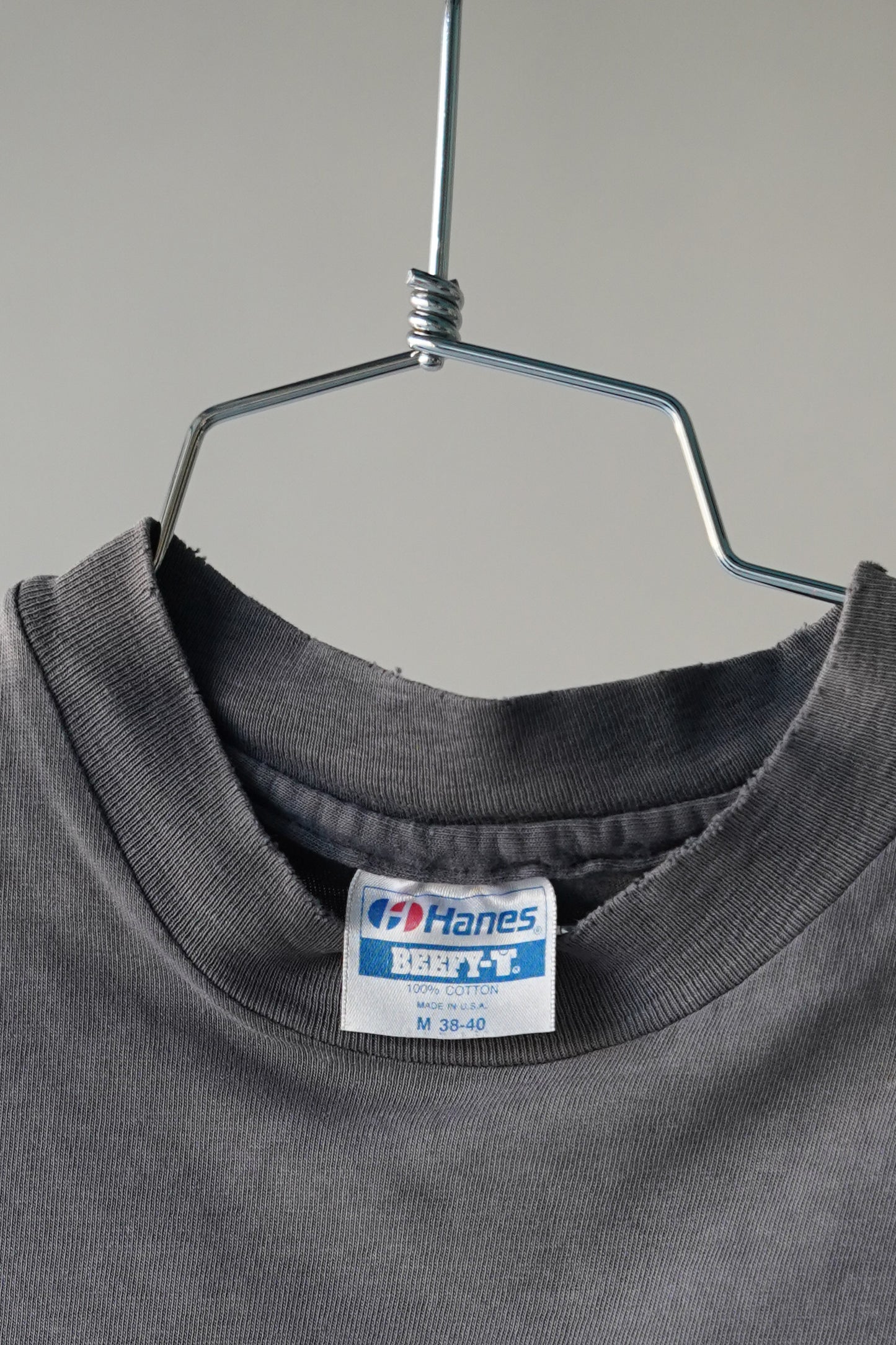 80's Faded Black Piranha Tee - Medium