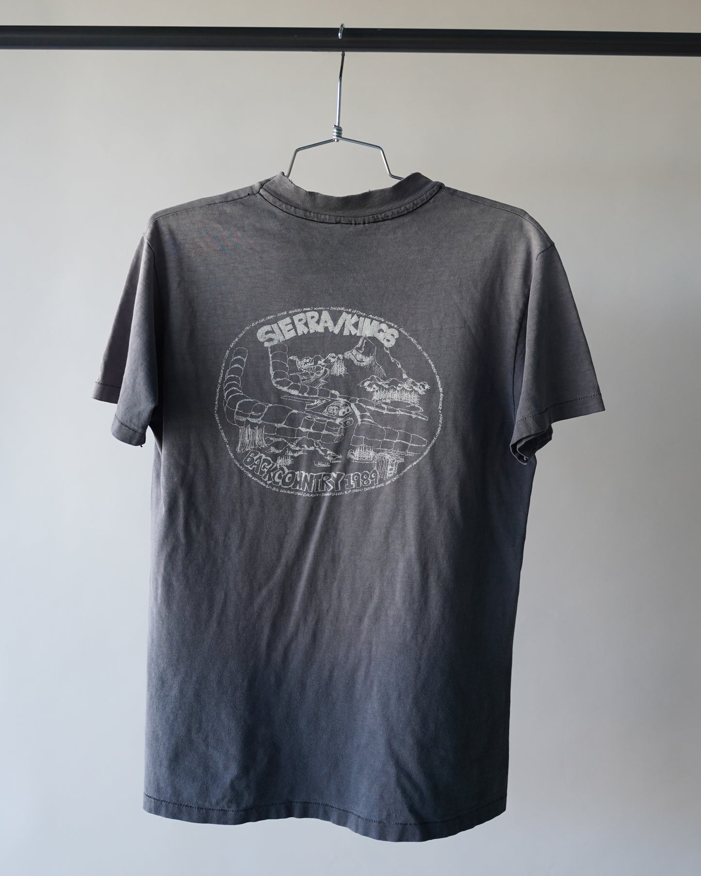 80's Faded Black Piranha Tee - Medium
