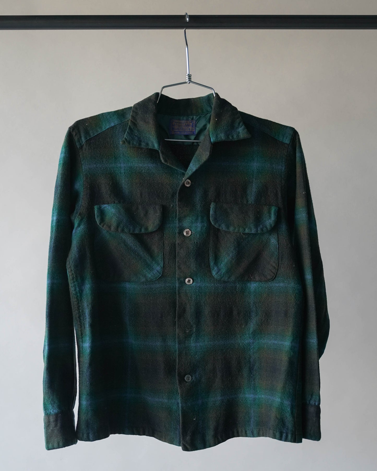 60's Pendelton Wool Loop Collar Shirt - Small (as is)