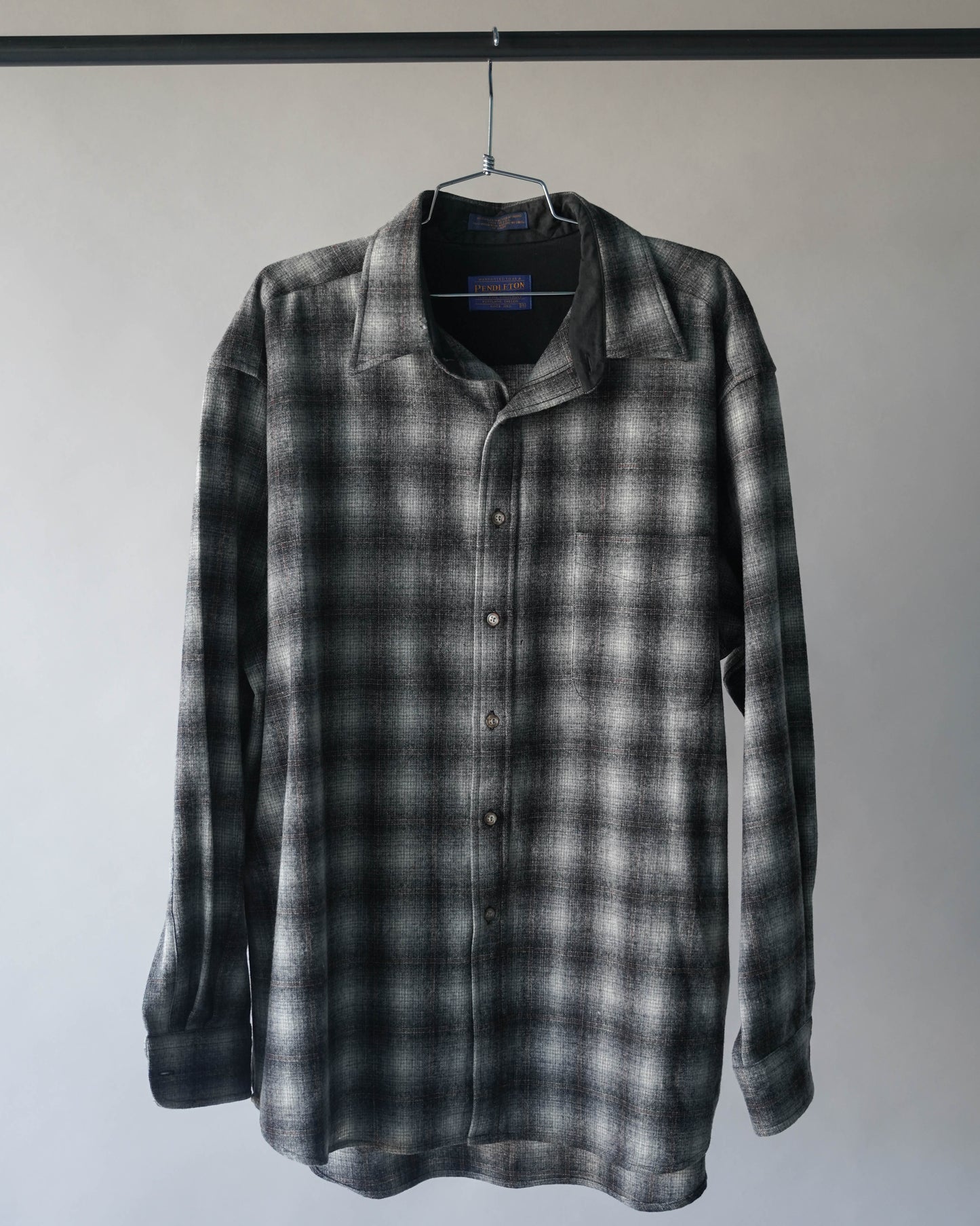 Modern Shadow Plaid Pendelton Wool Shirt - XL
