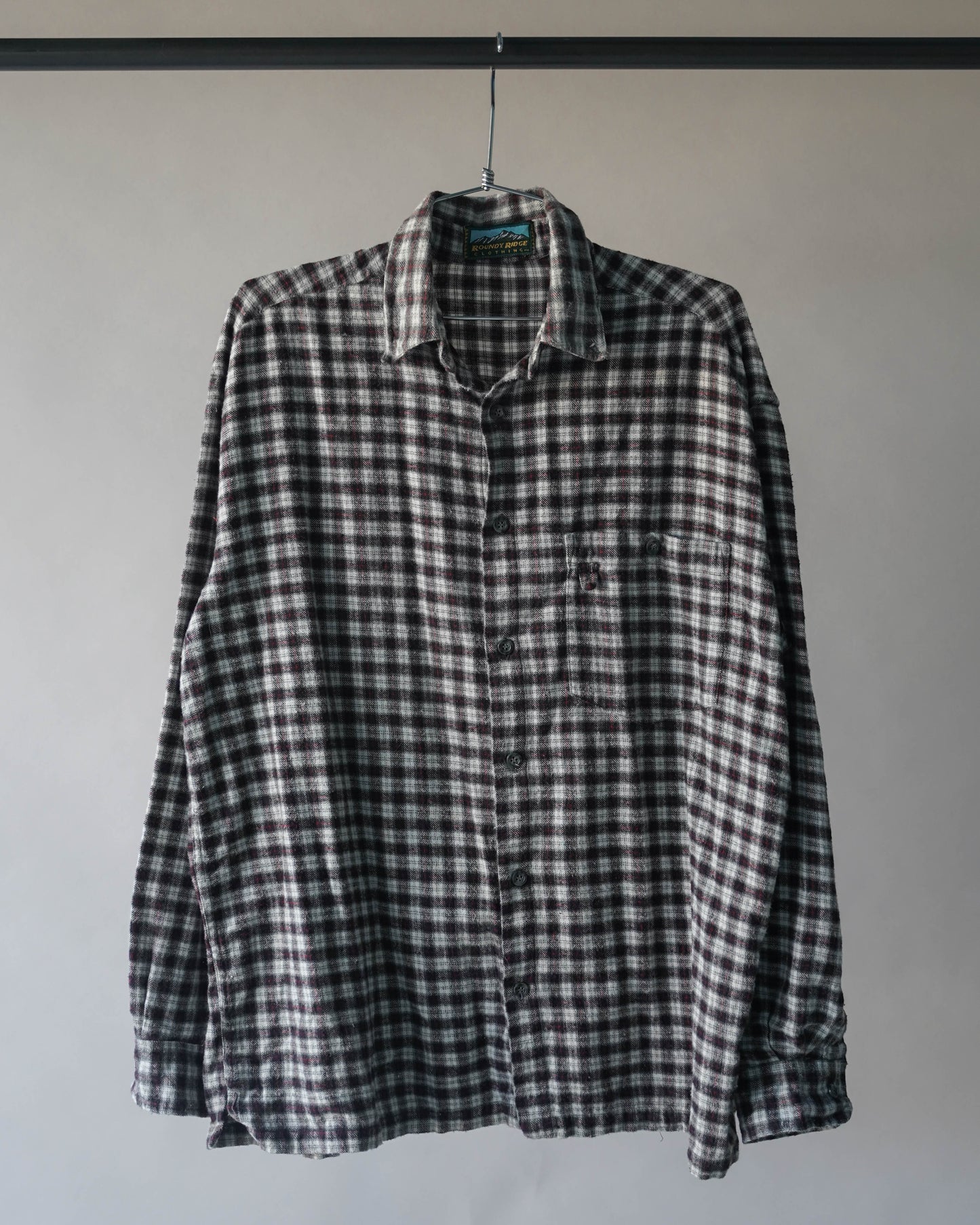 90's Plaid Cotton Shirt - XL