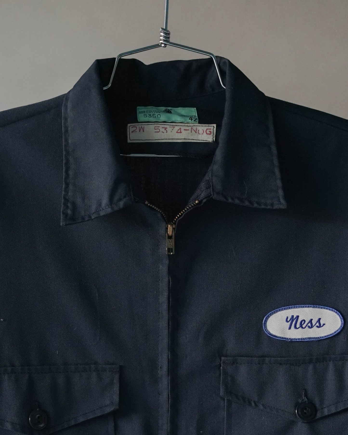 70's Navy Cotton Work Jacket - Large