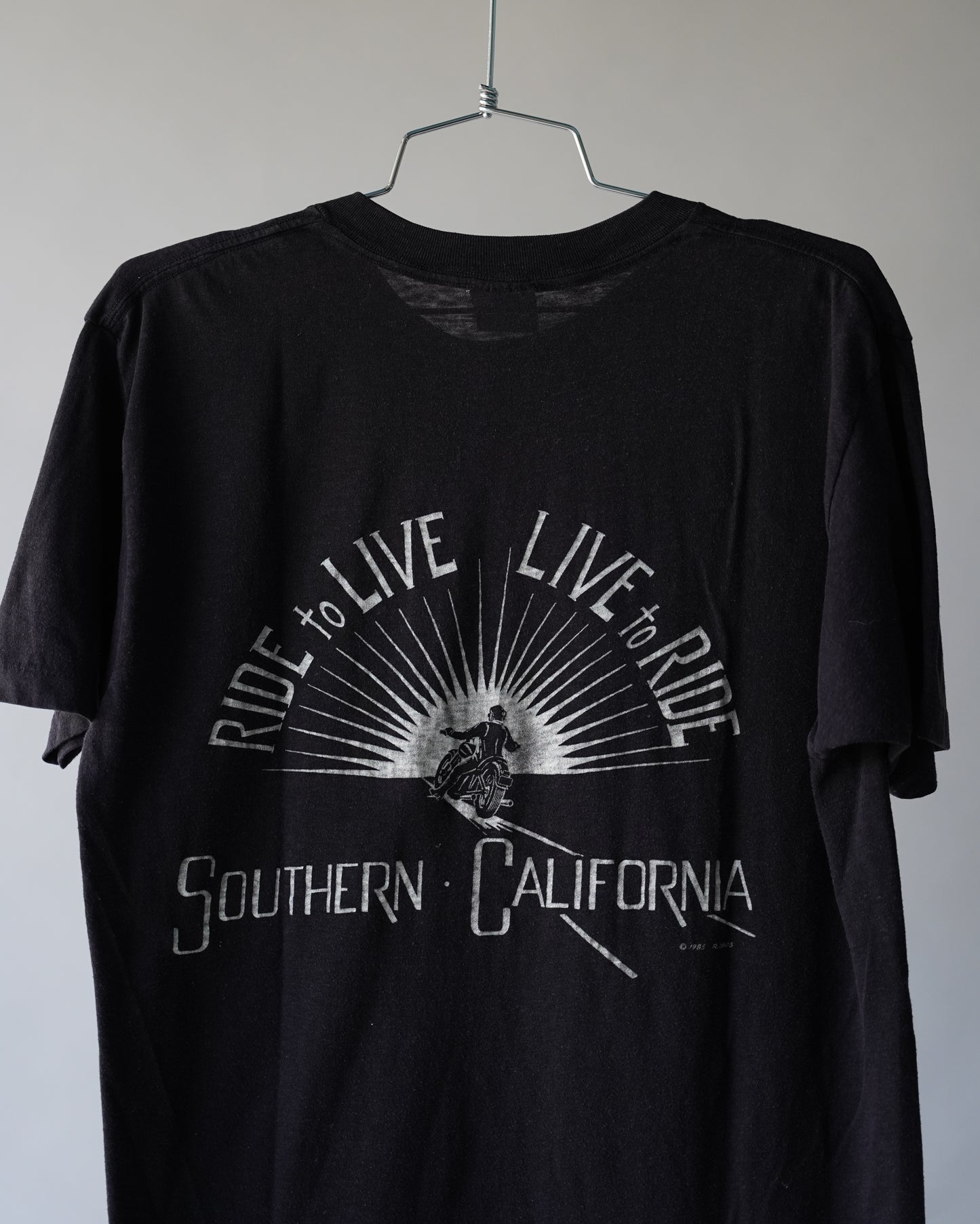 80's Harley Davidson 3D Emblem Tee - Large