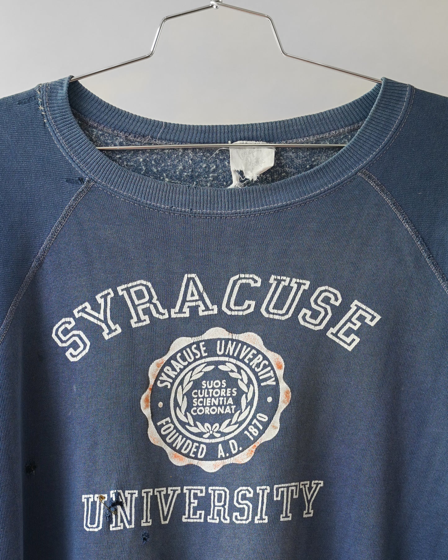 60's/70's Syracuse Flock Print Sweatshirt - XL