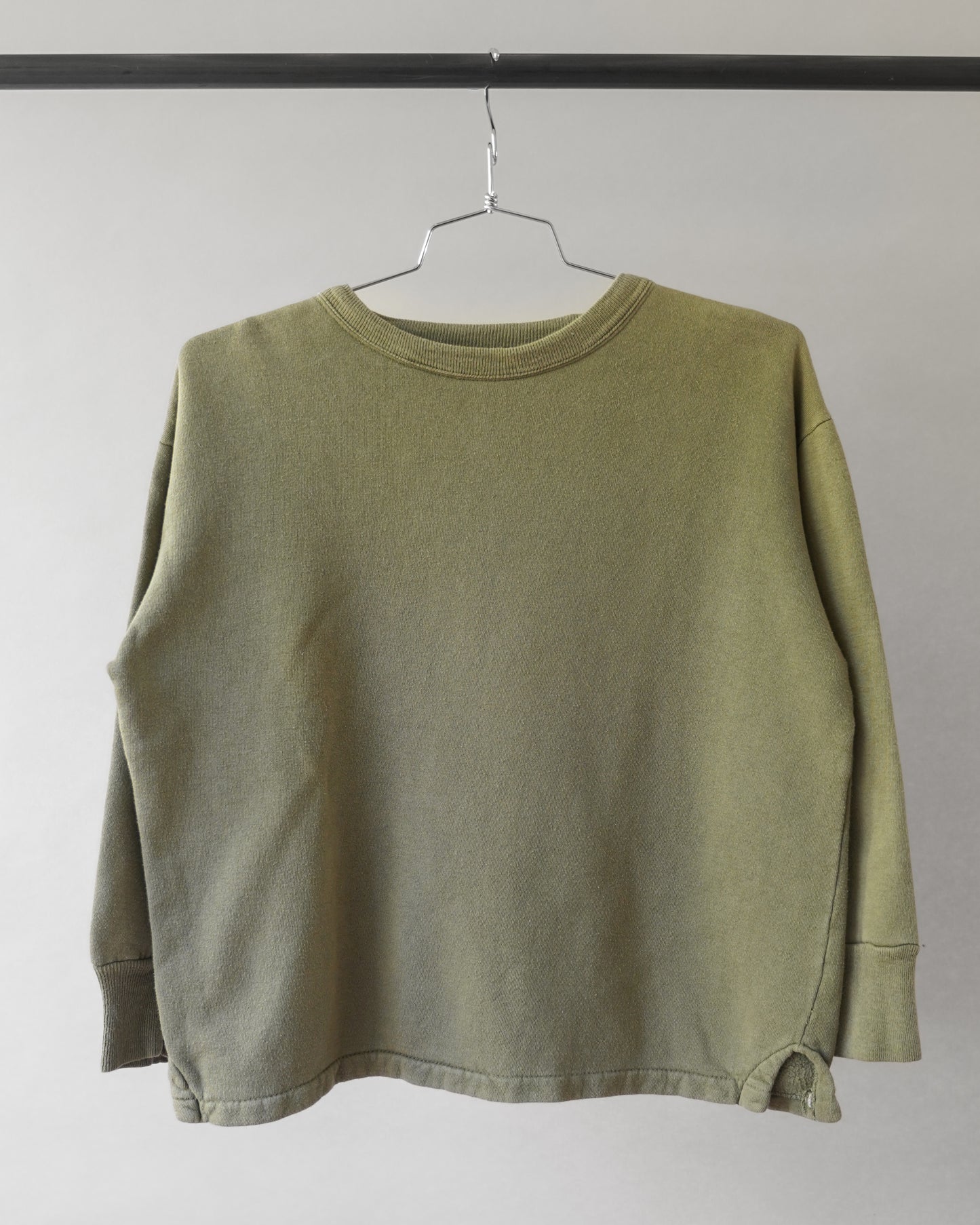 60's European Green Sweatshirt - Large (shorter sleeves)