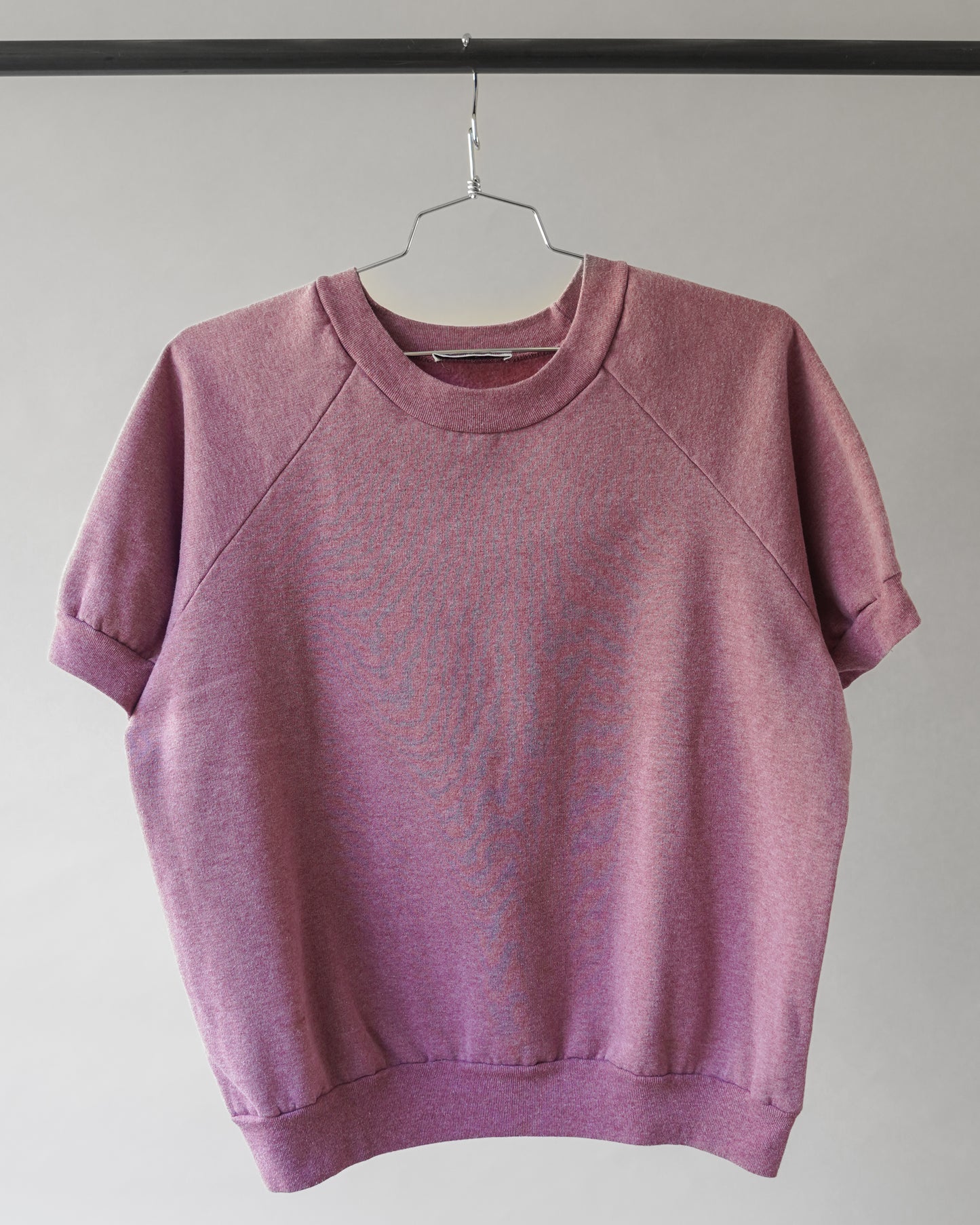 80's Pink Shortsleeved Sweatshirt - XL
