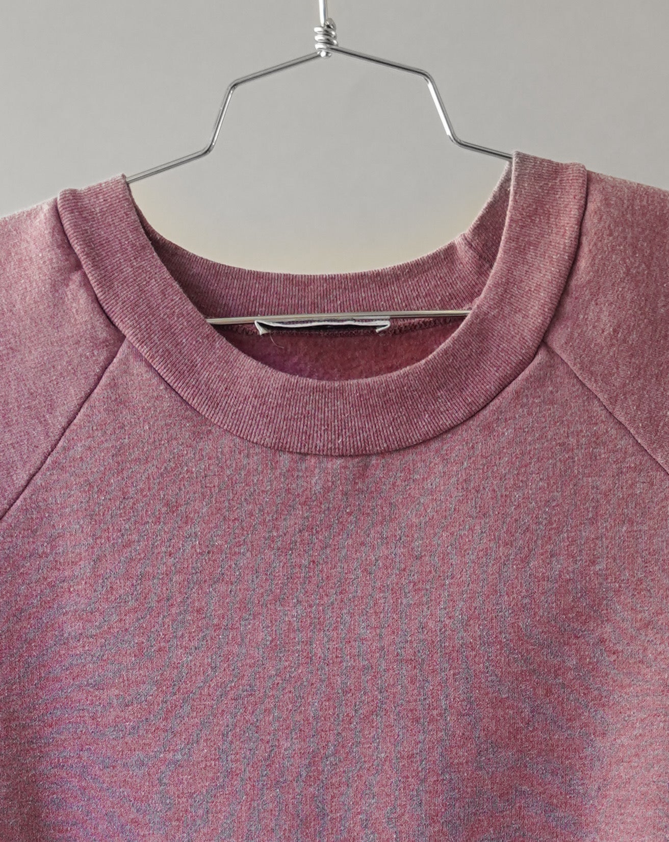 80's Pink Shortsleeved Sweatshirt - XL
