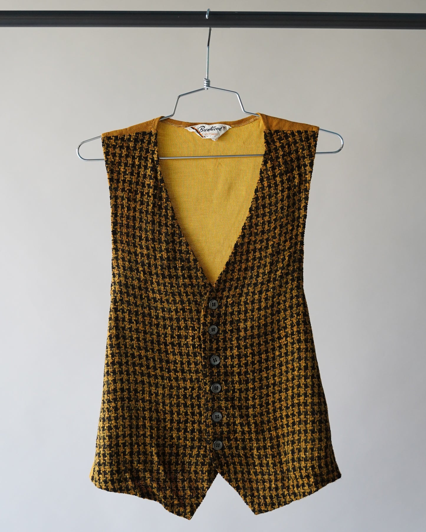 60's Houndstooth Pattern Vest