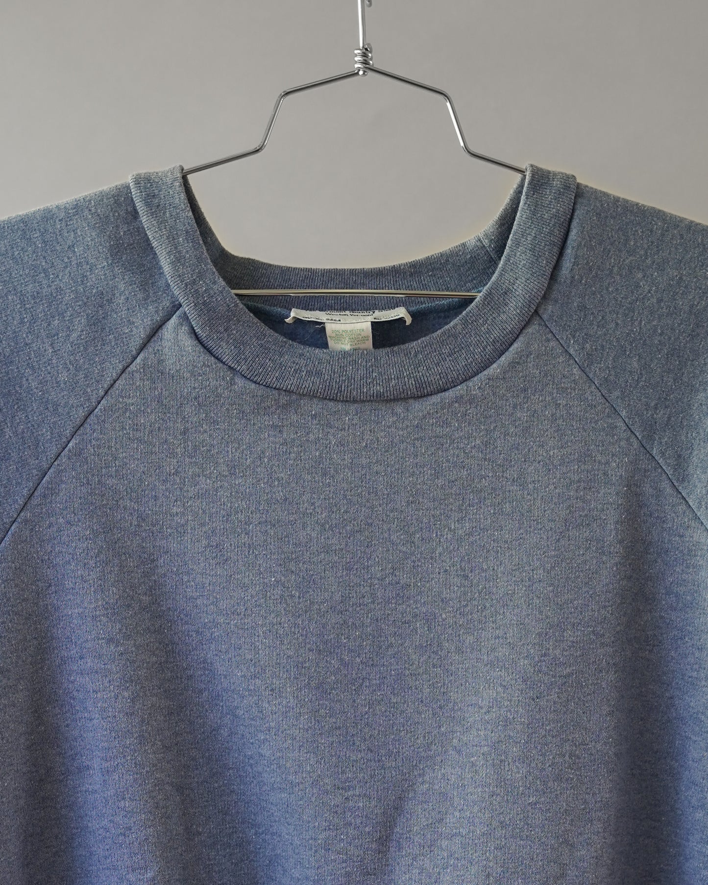 80's Light Blue Shortsleeved Sweatshirt - Large