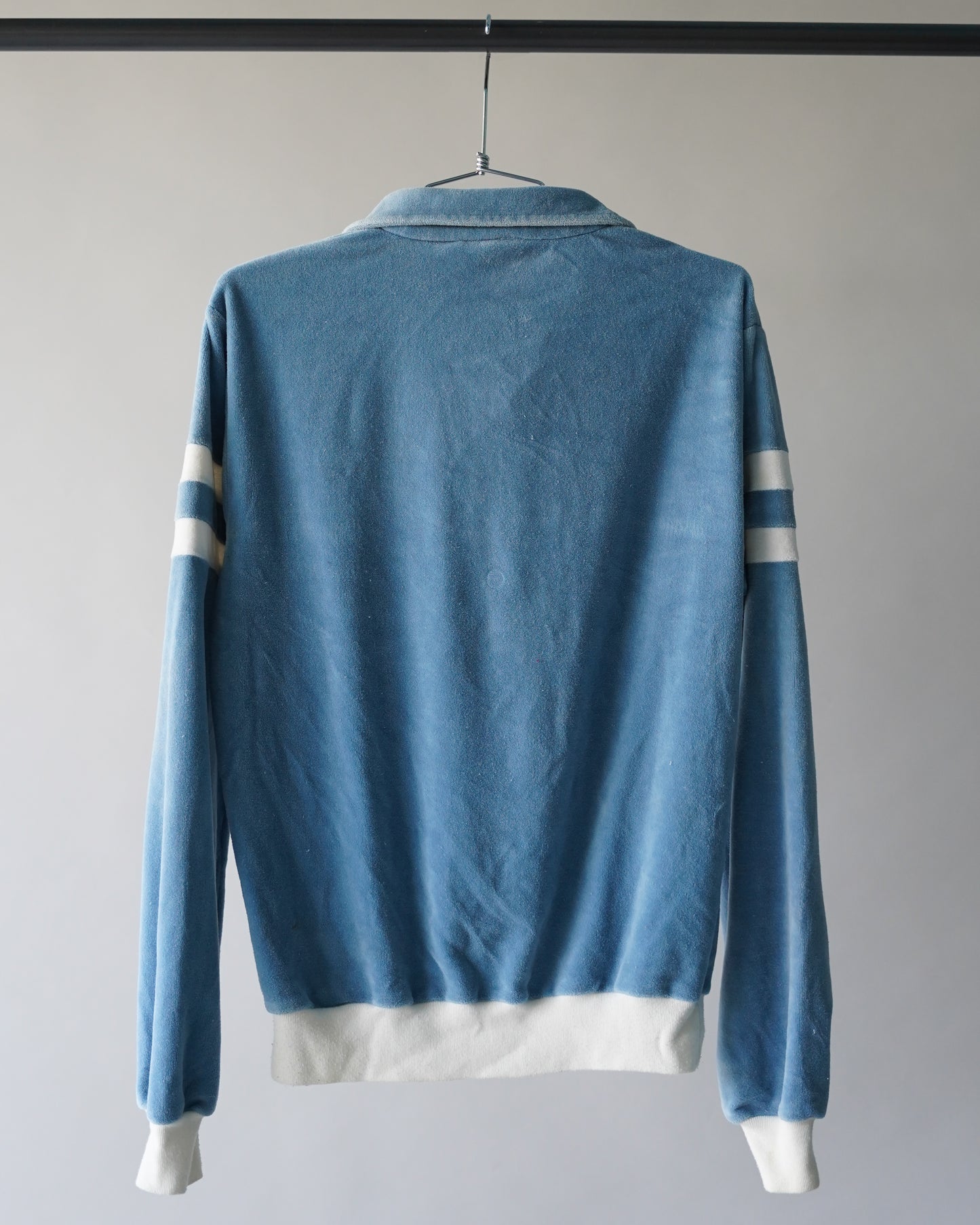 70's Velour Polo Shirt - Medium