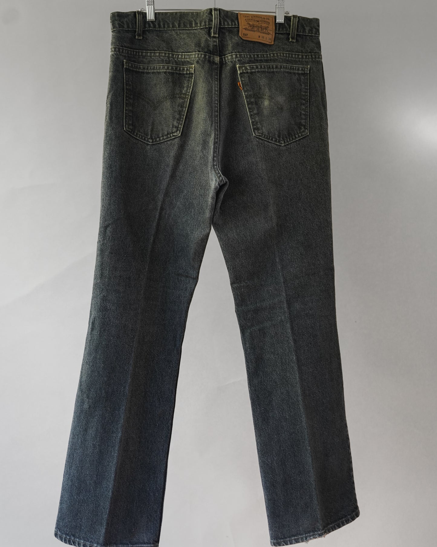90's Faded Black Levi's 517 (bootcut) Jeans - 36x33