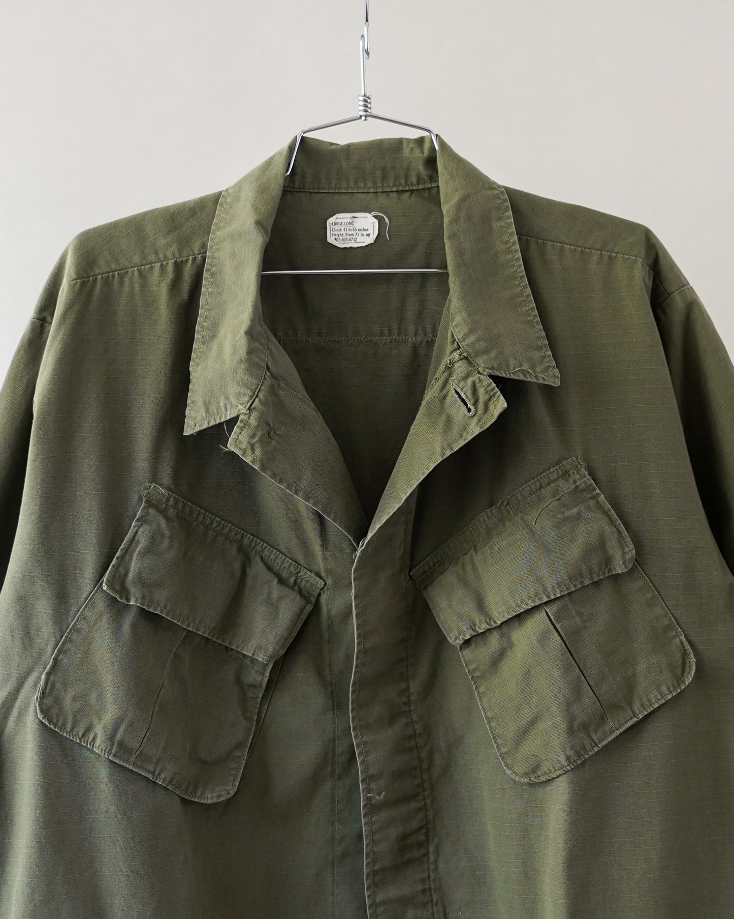 70's Vietnam War Slant Pocket Ripstop Shirt - XXL