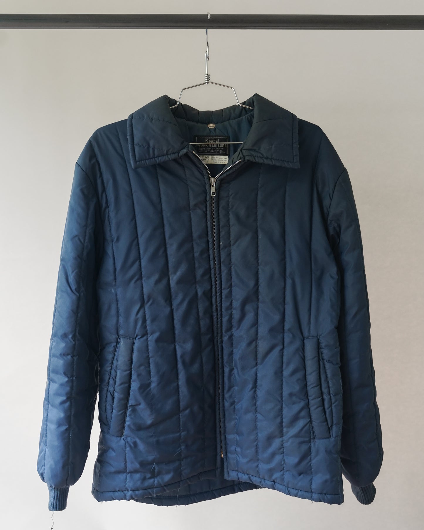 70's Sears Quilted Puffy Nylon Jacket - Large